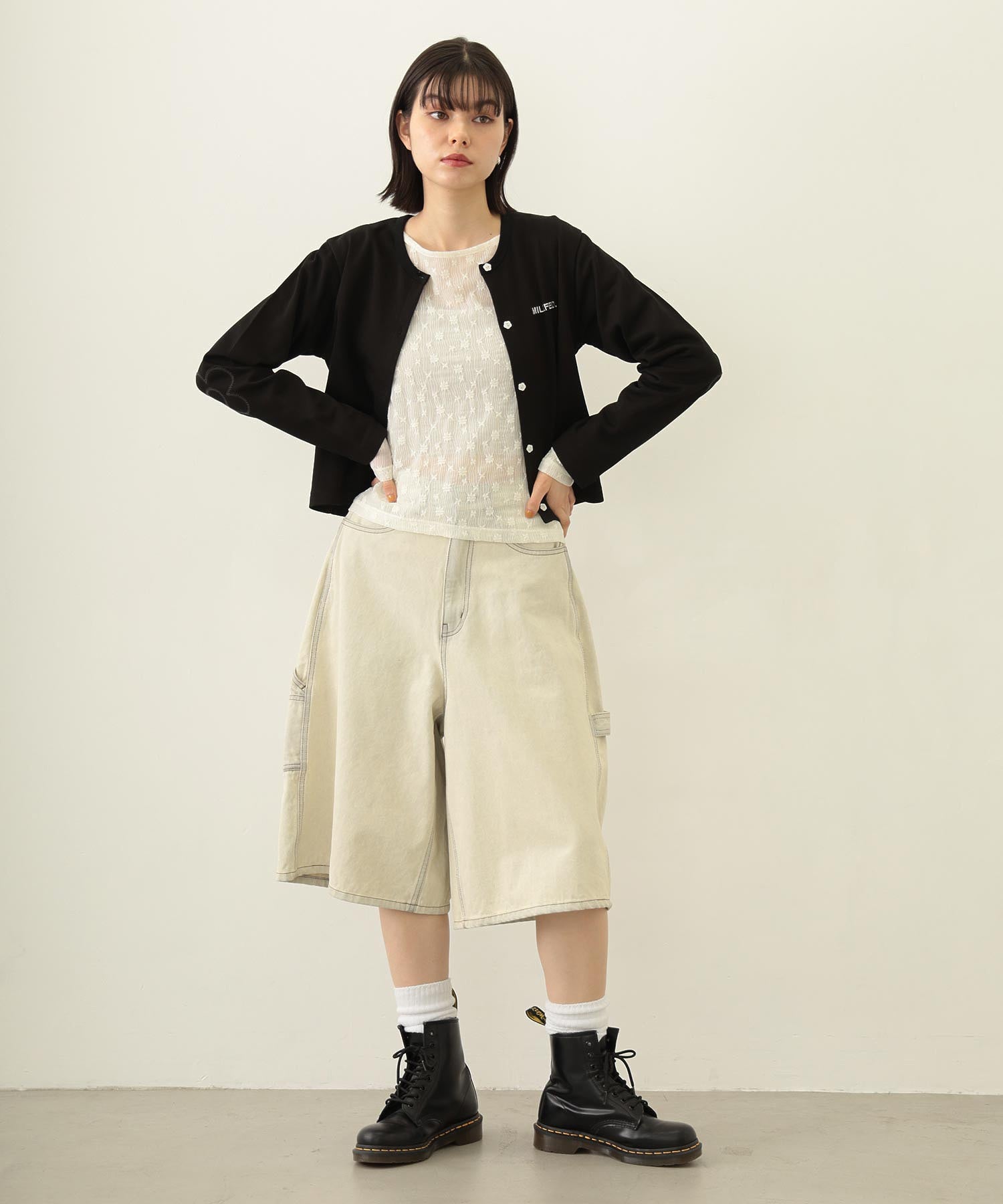 FLOWER ELBOW CARDIGAN