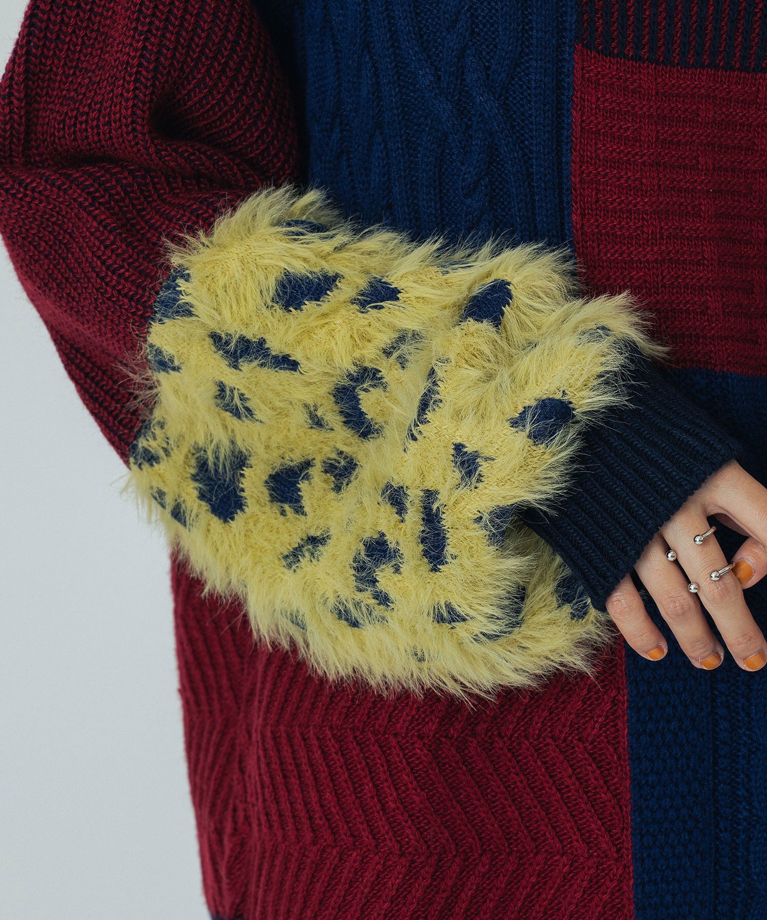 PATCHWORK KNIT TOP