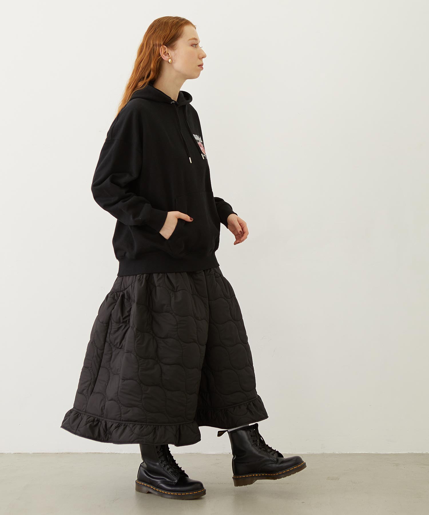 QUILTED FLARED SKIRT