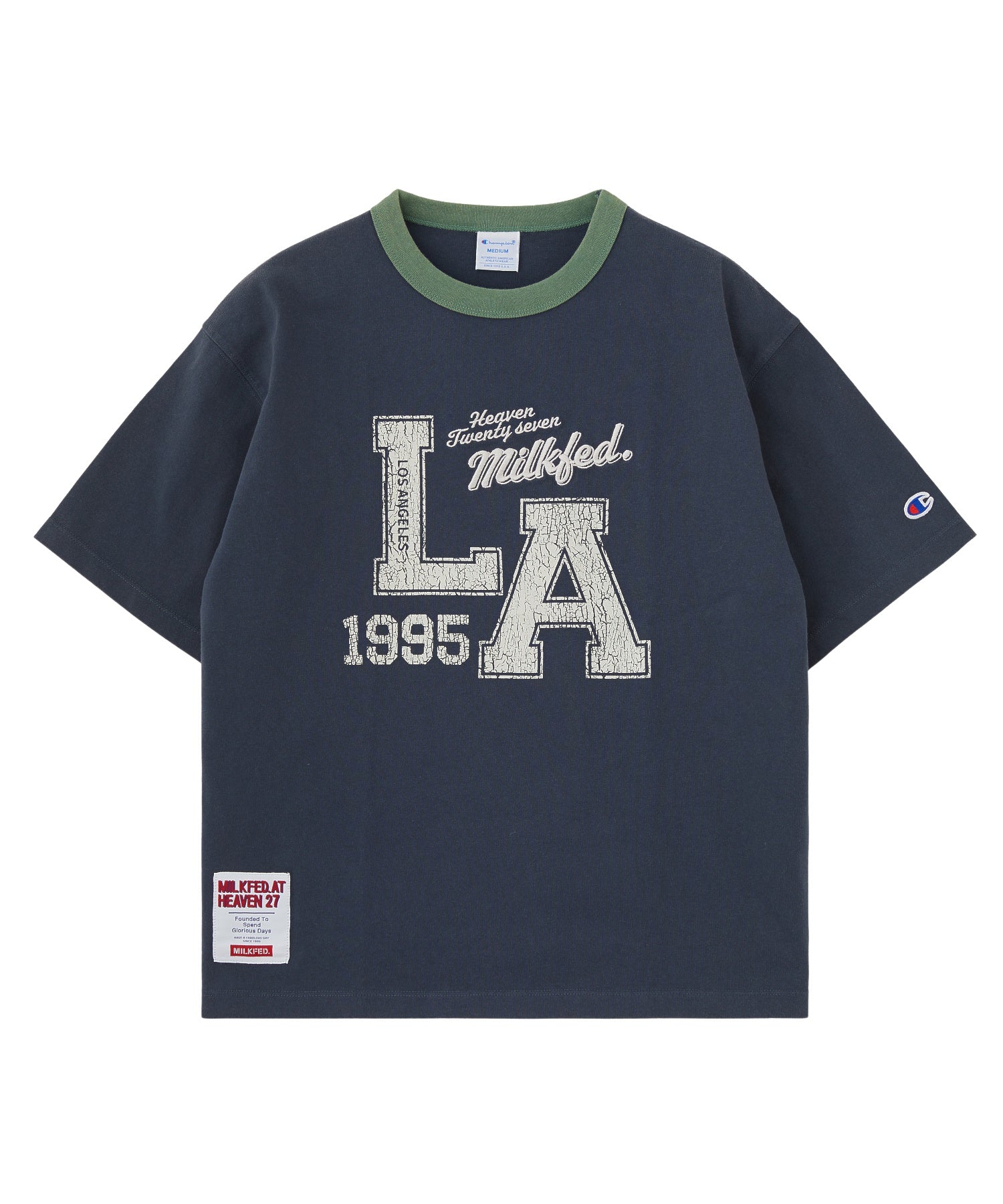 MILKFED.×CHAMPION LA LOGO S/S TEE