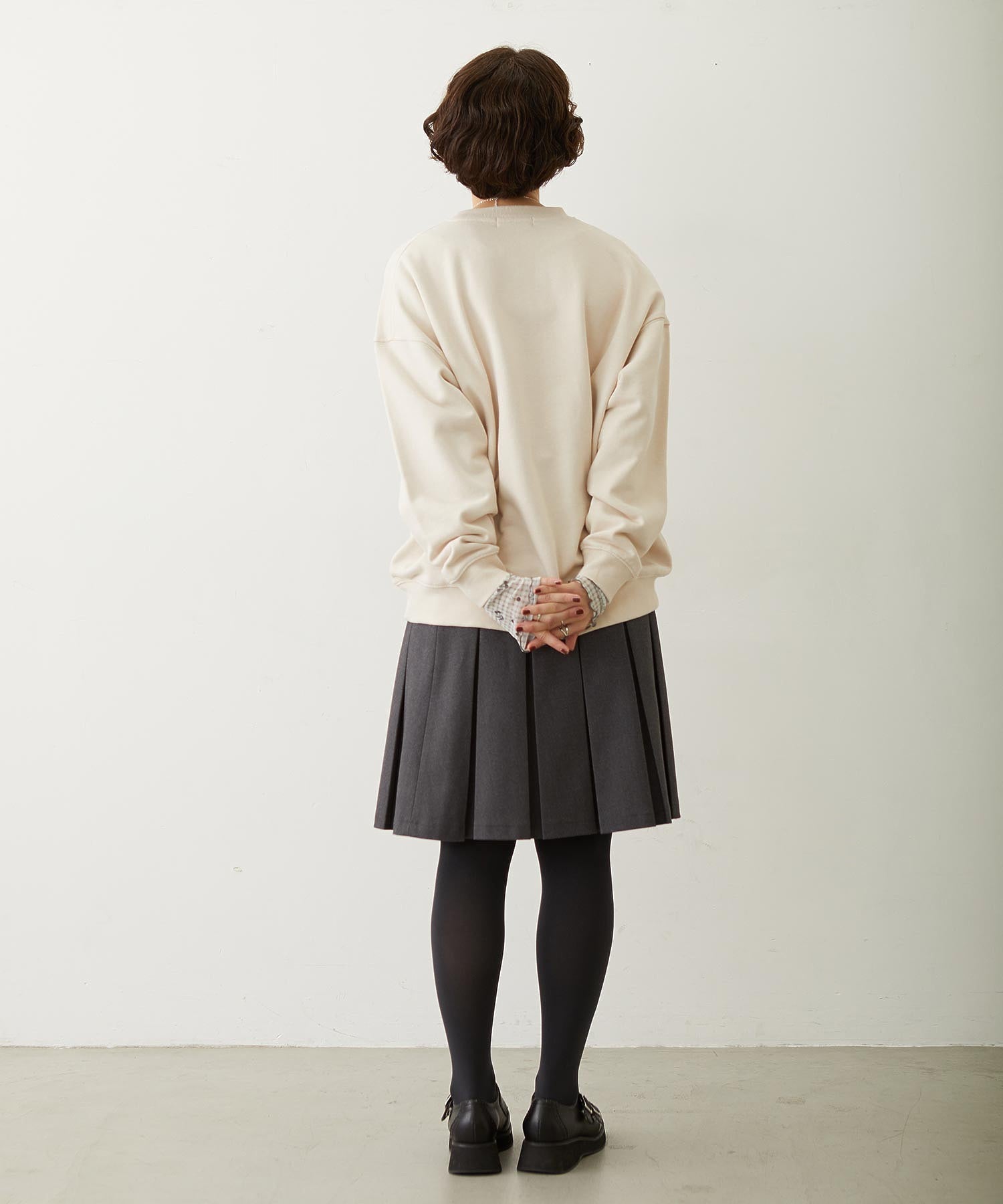 BELTED PLEATED SKIRT