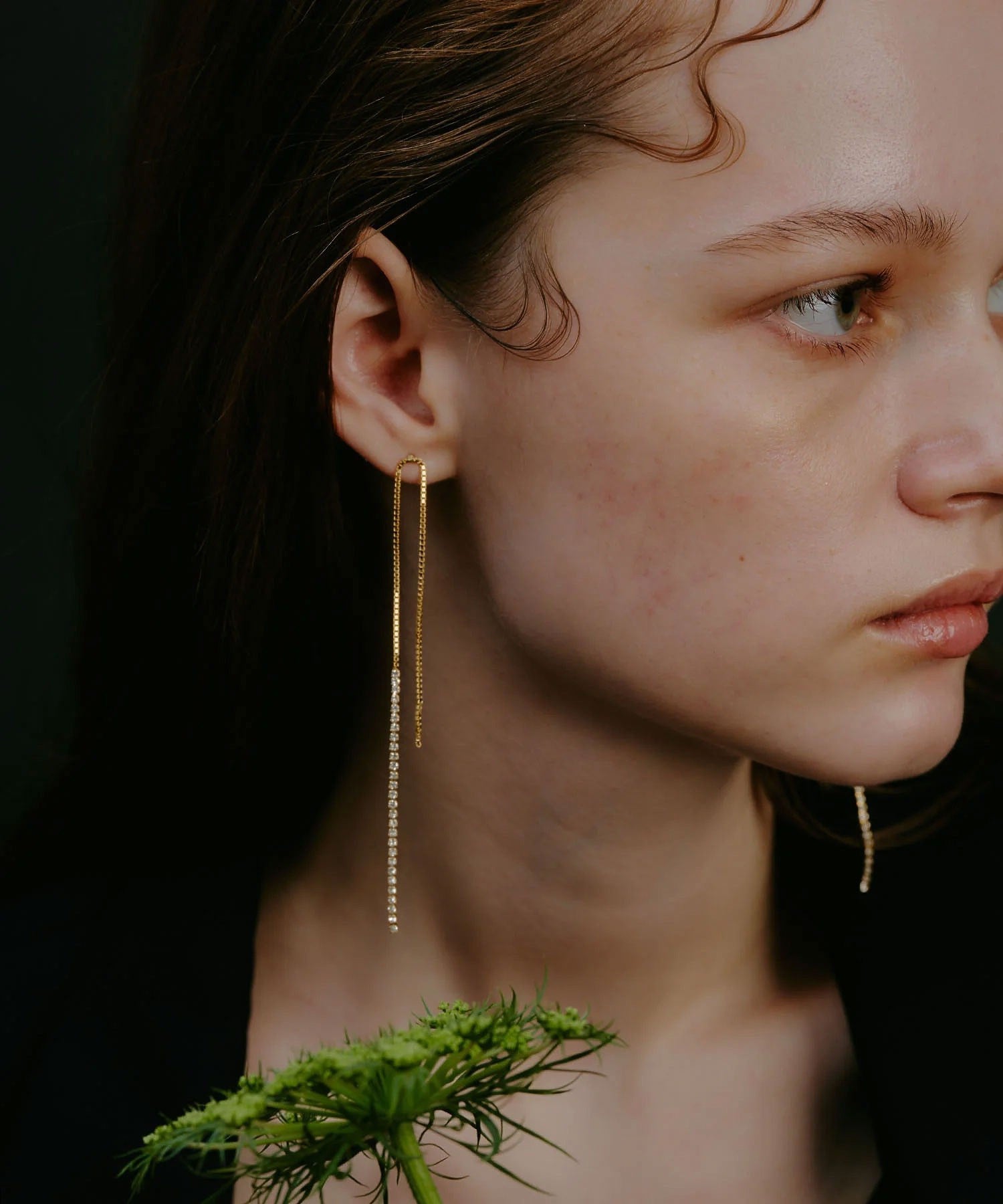 loni/LEAF BIJOU ASYMMETRY PIERCE
