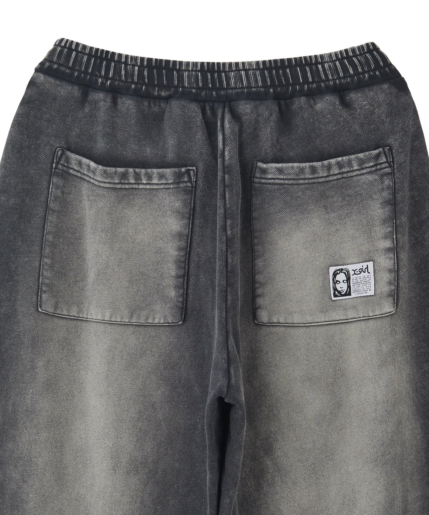 FACE LABEL WASHED SWEATPANTS