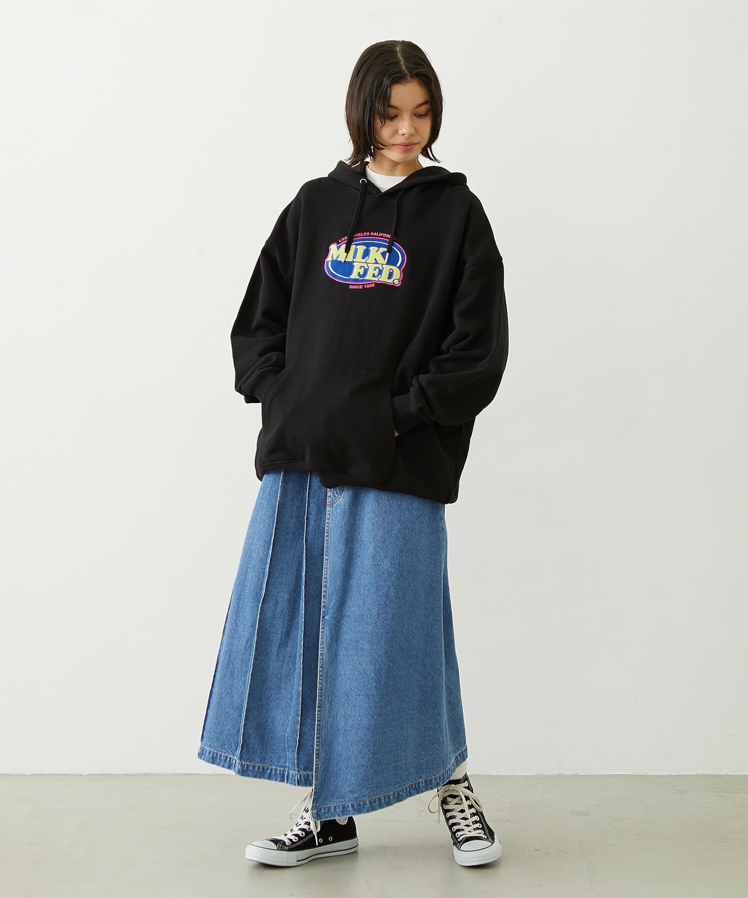 ASYMMETRICAL LONG SKIRT