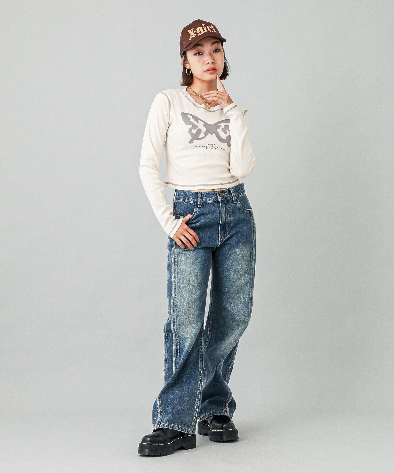 SIDE STRIPE DENIM PANTS