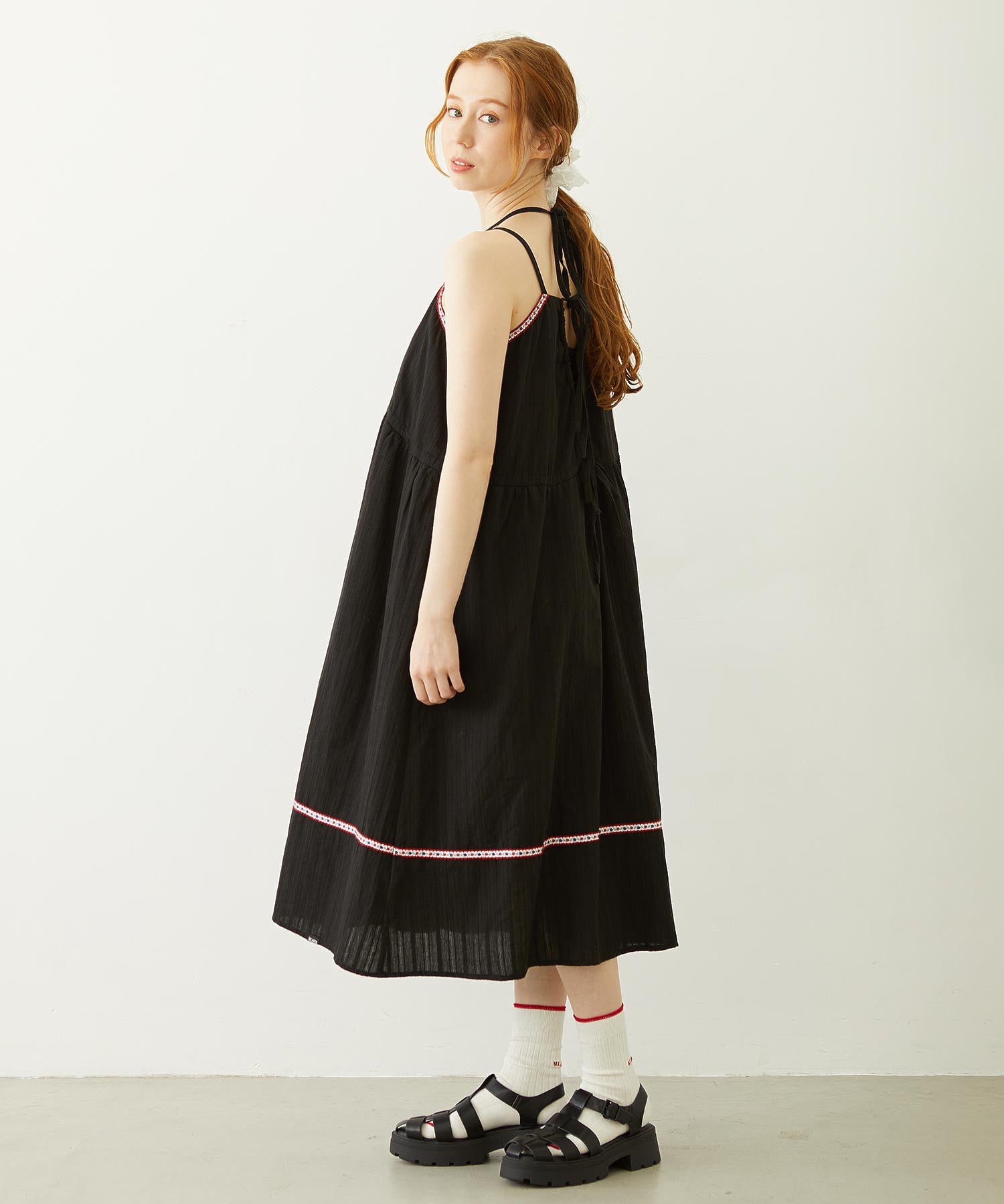 TYROLEAN TAPE CAMI DRESS