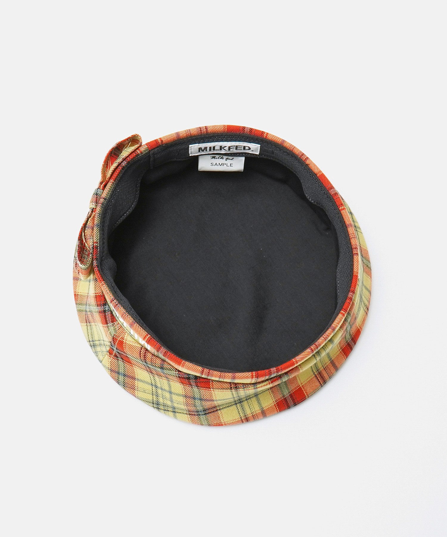LOGO PLAID BERET