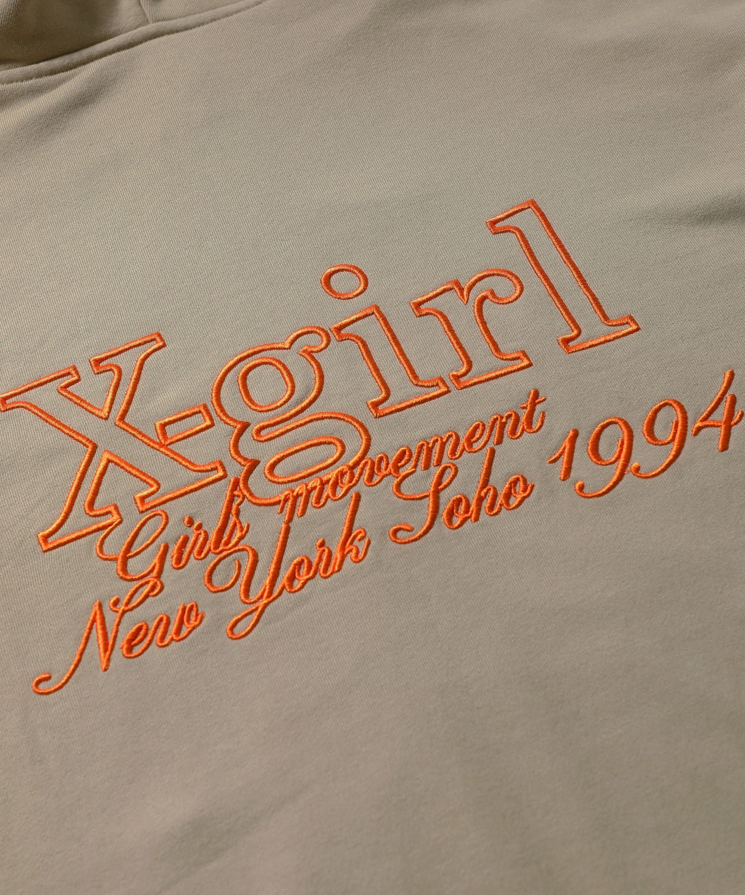 EMBROIDERED LOGO ZIP UP SWEAT HOODIE