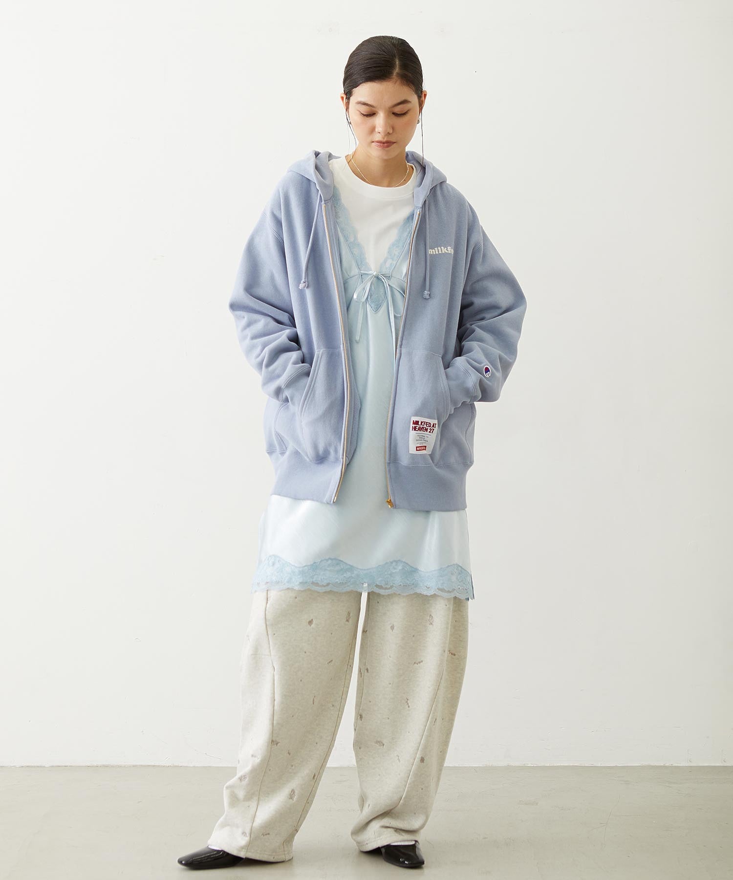 MILKFED.×CHAMPION SWEAT ZIP HOODIE