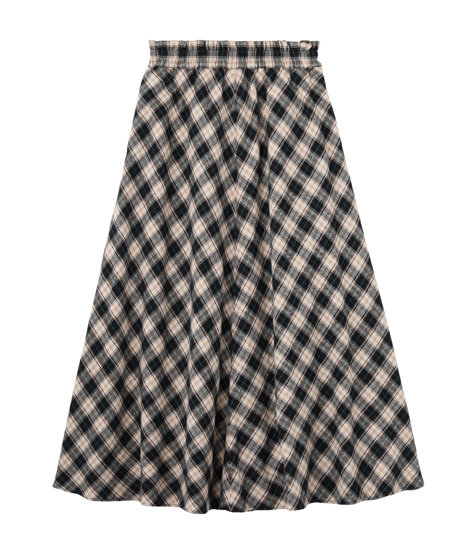FLARE PLAID SKIRT