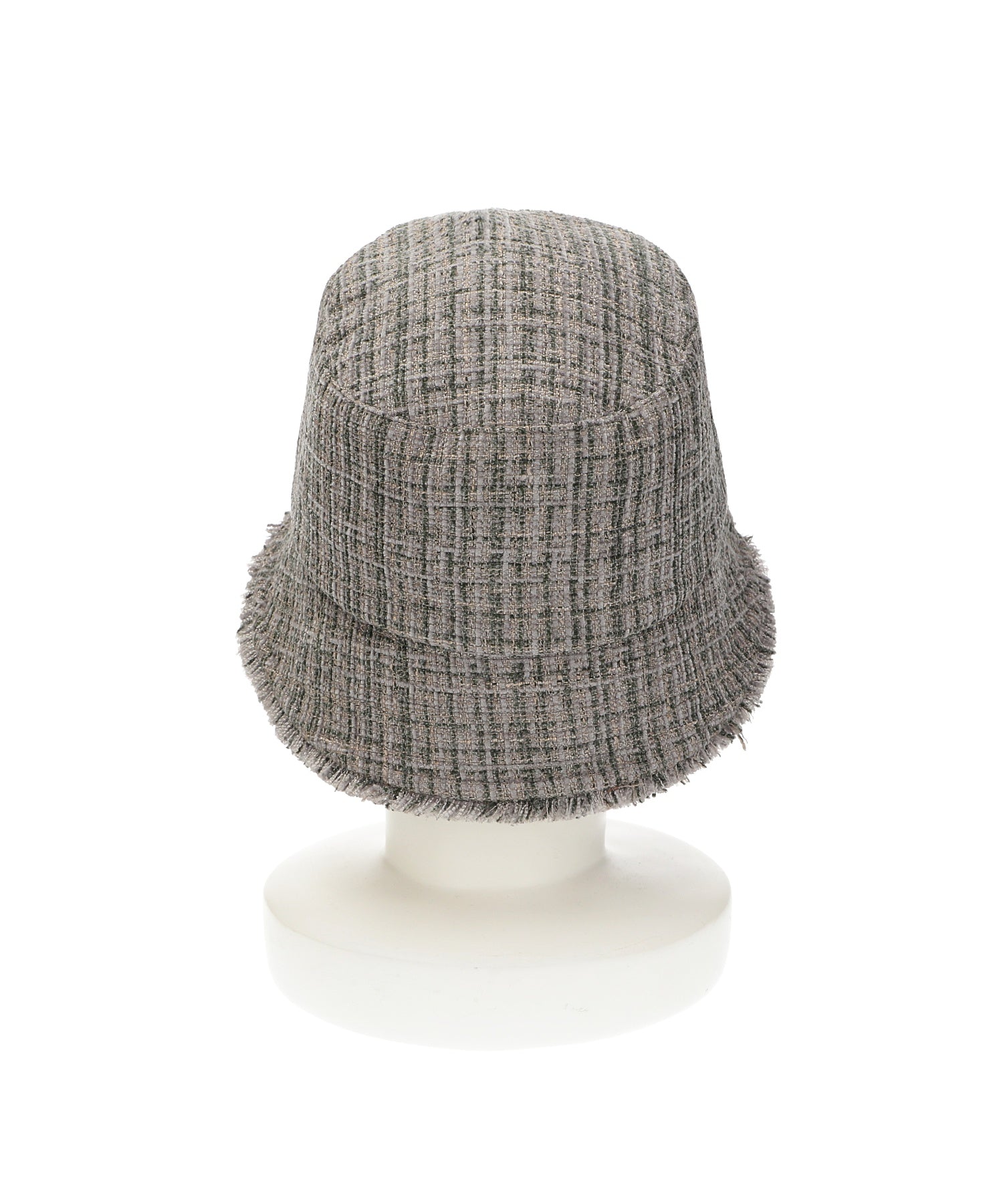 TWEED FRINGE BUCKET HAT