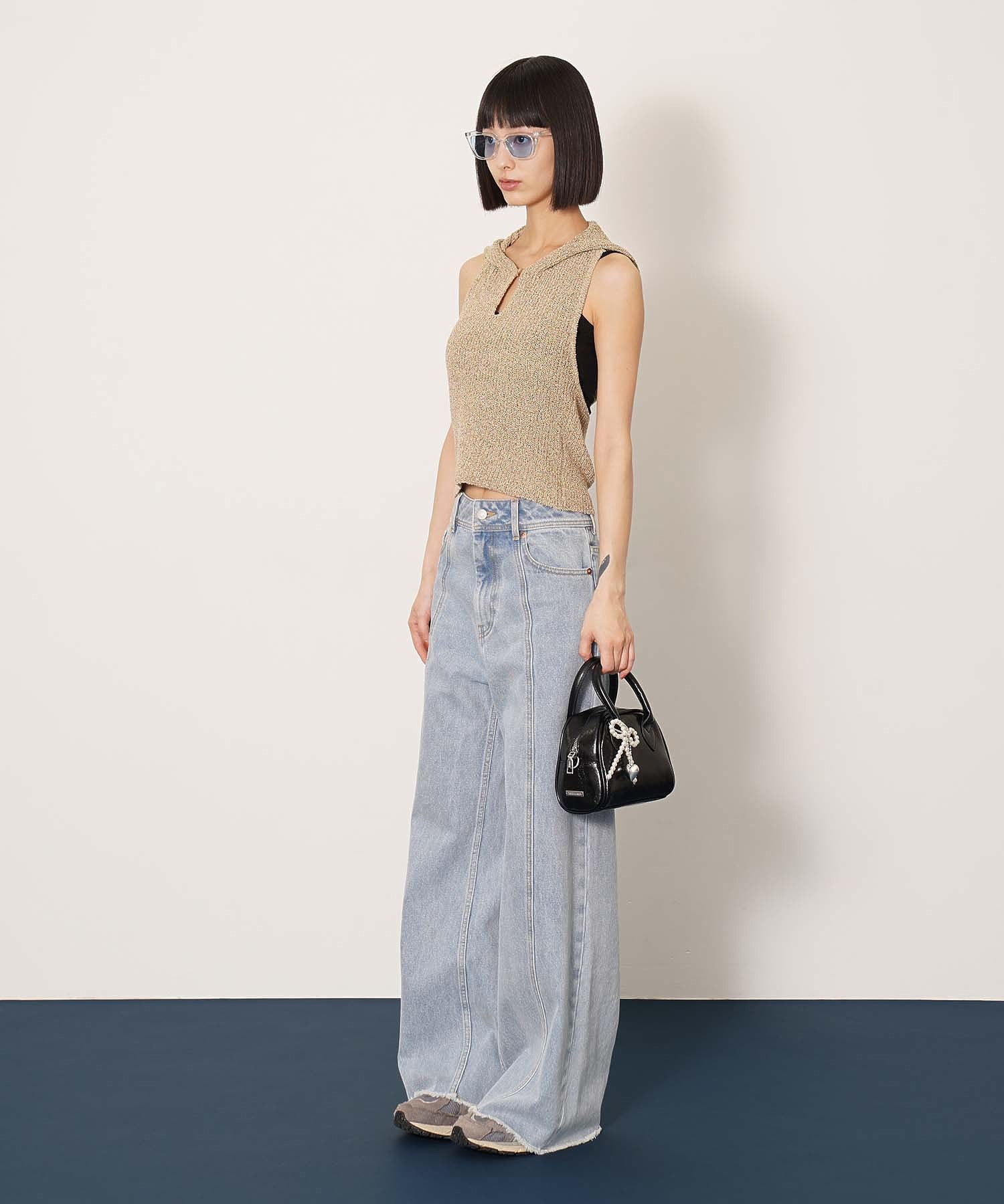 ＜人気アイテム再入荷＞バックオープンニットフーディー
