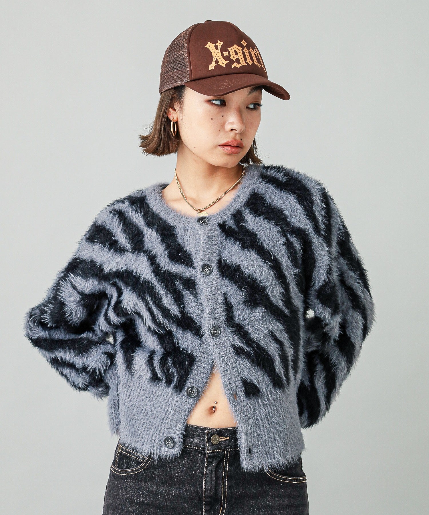 ZEBRA 2WAY KNIT CARDIGAN