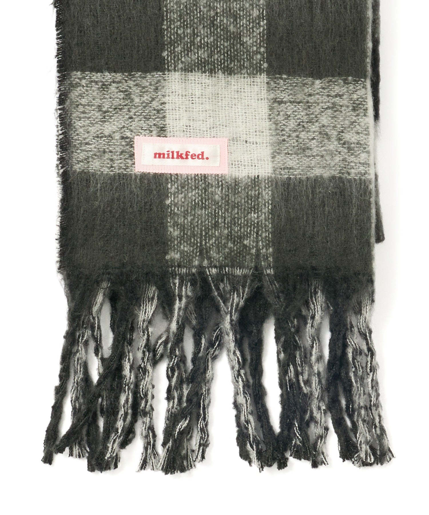 GINGHAM CHECK LOGO STOLE