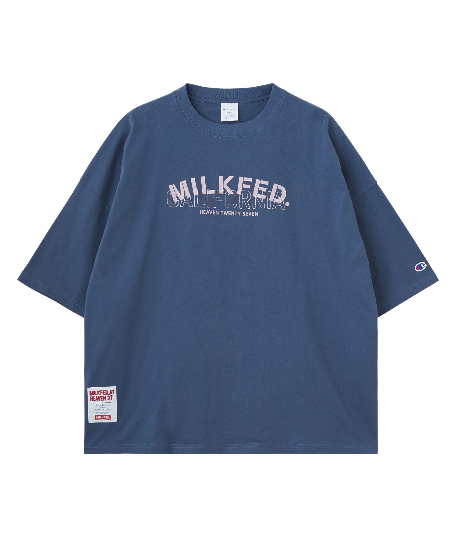 MILKFED.×CHAMPION LAYER LOGO BIG TEE