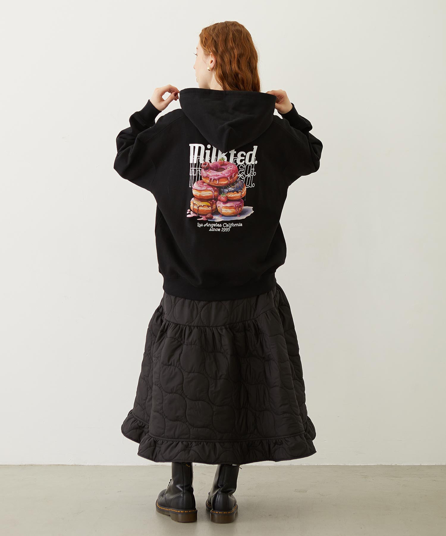 QUILTED FLARED SKIRT