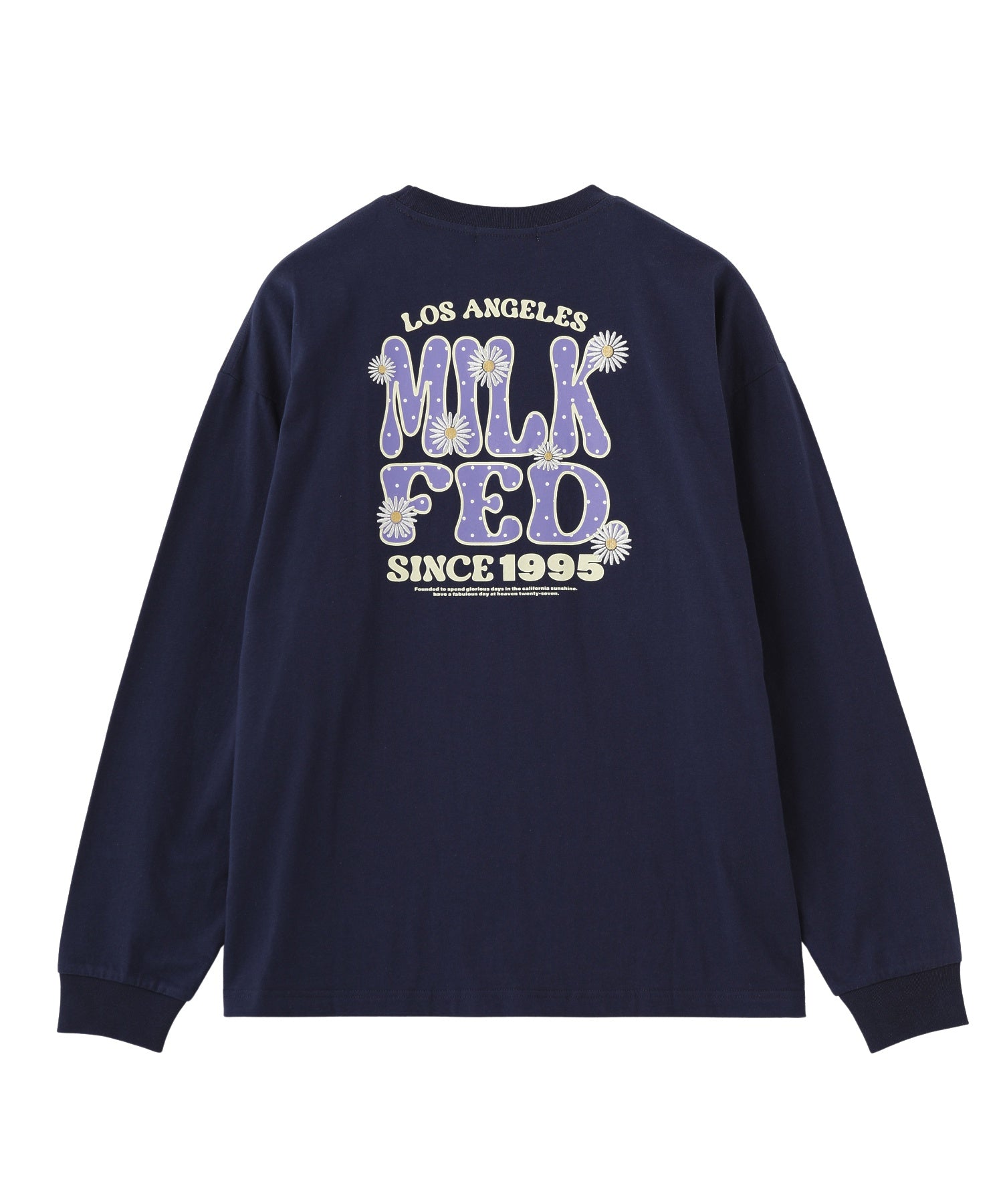 FLOWER DOT PATTERN LOGO WIDE L/S TEE