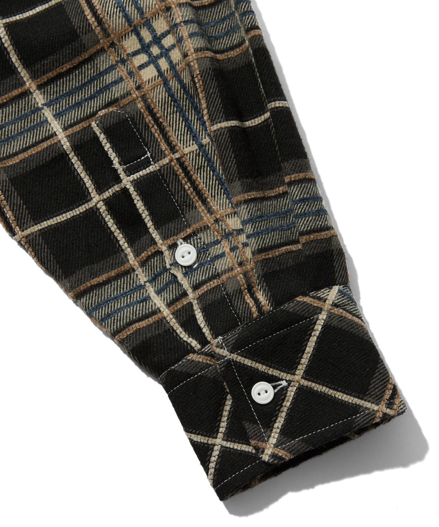 LOGO PLAID SHIRT DRESS