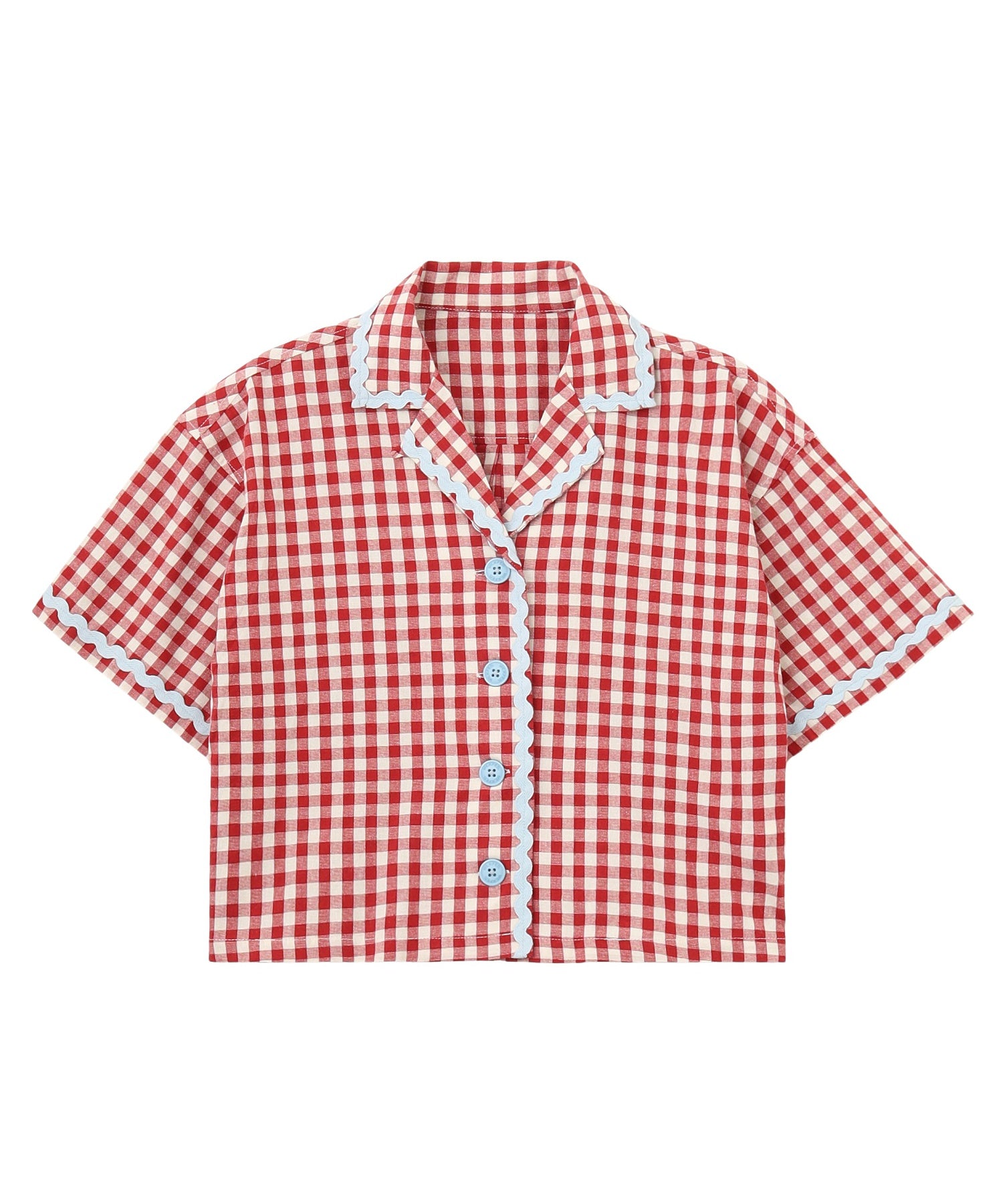 TRIMMED GINGHAM CHECK SHIRT