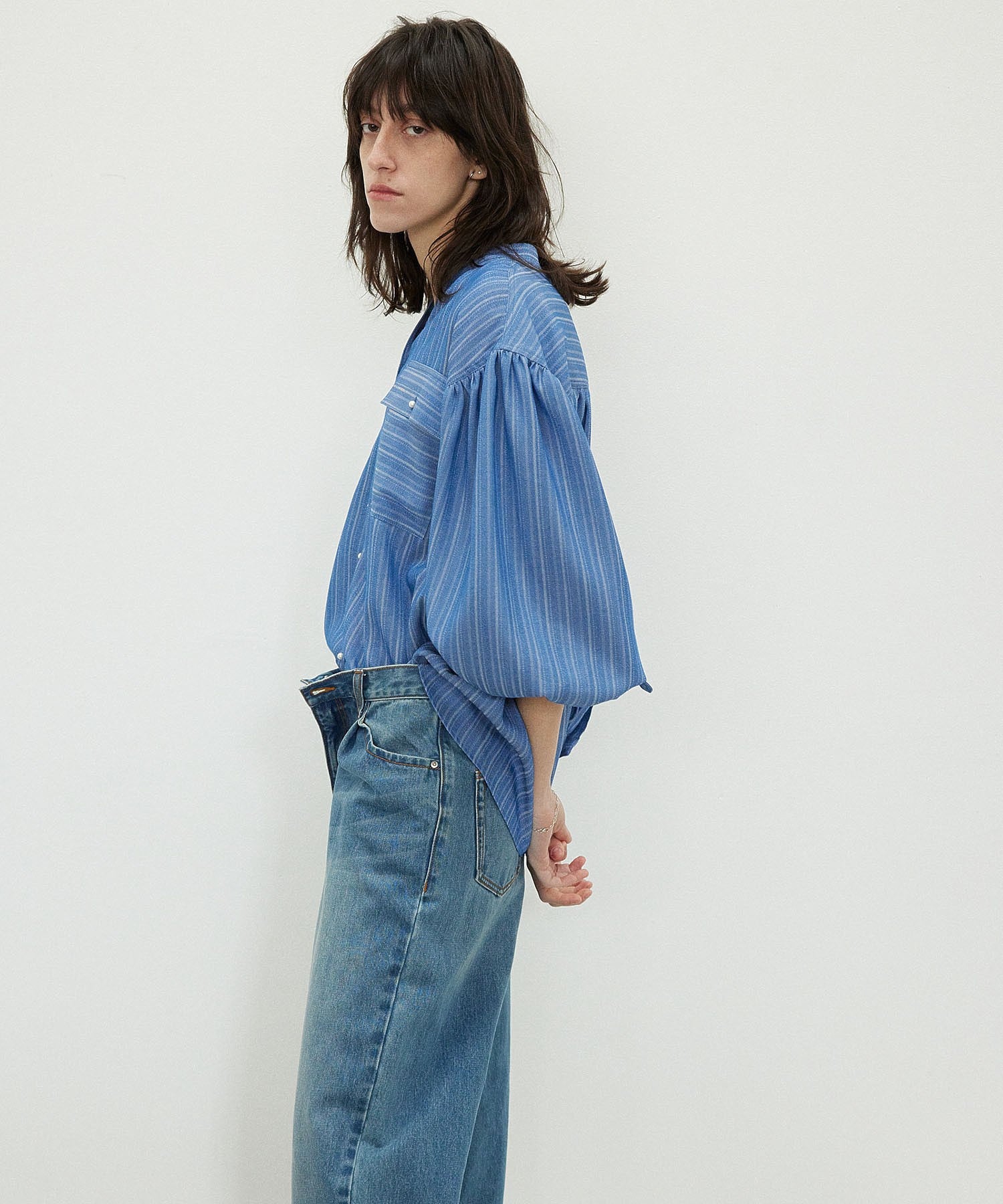 GENE HEAVENS/COTTON PEARL BUTTON SHIRT