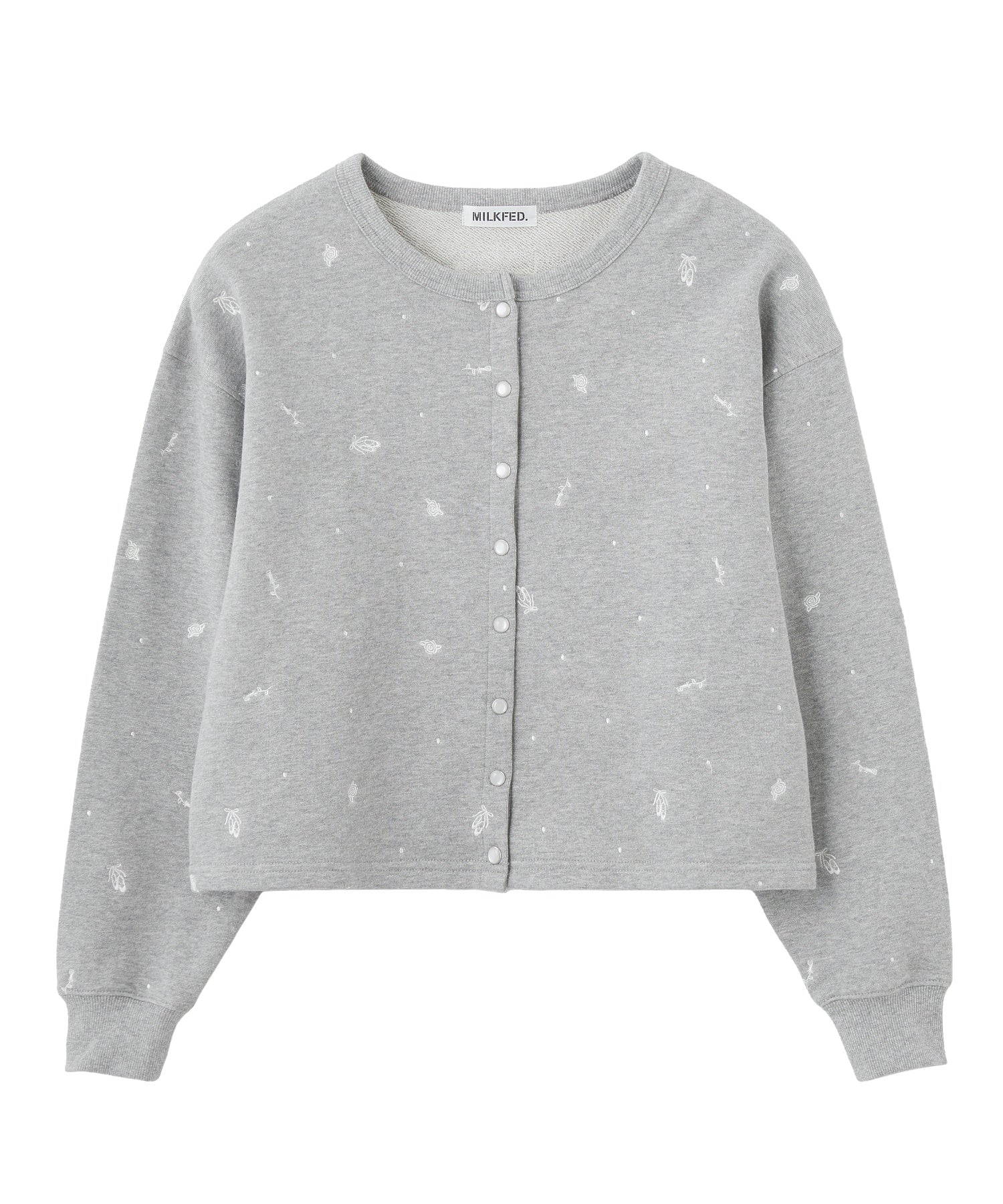 EMBROIDERED ROSE SWEAT JACKET