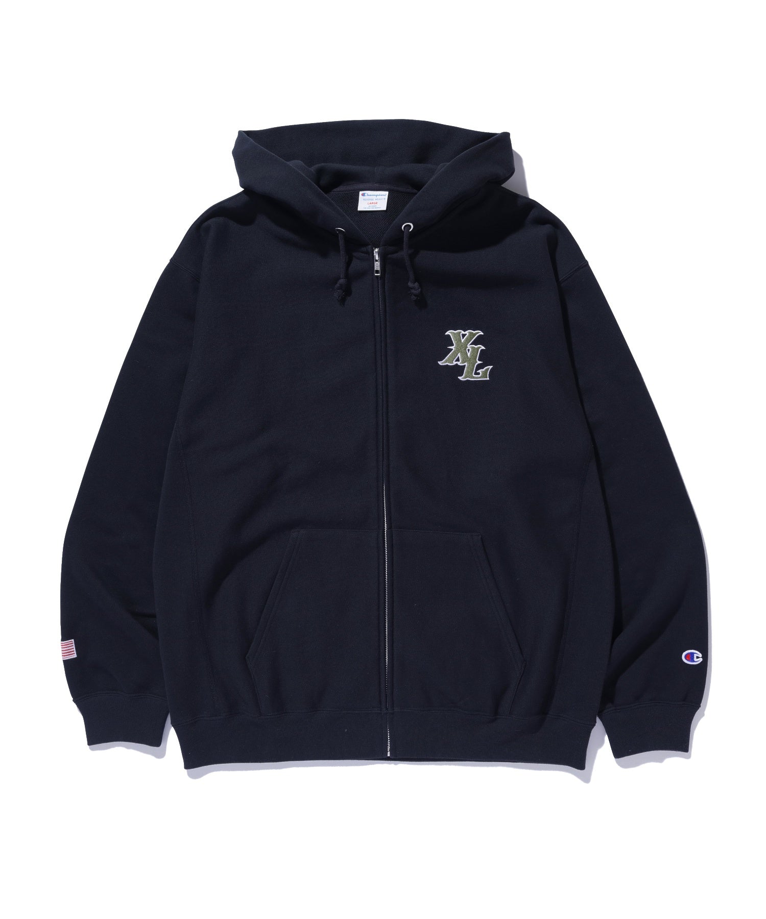 XLARGE×Champion ZIP UP HOODED SWEATSHIRT