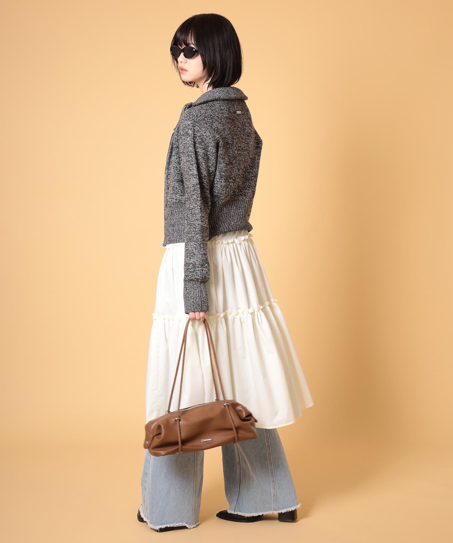 ネップジップアップセーター