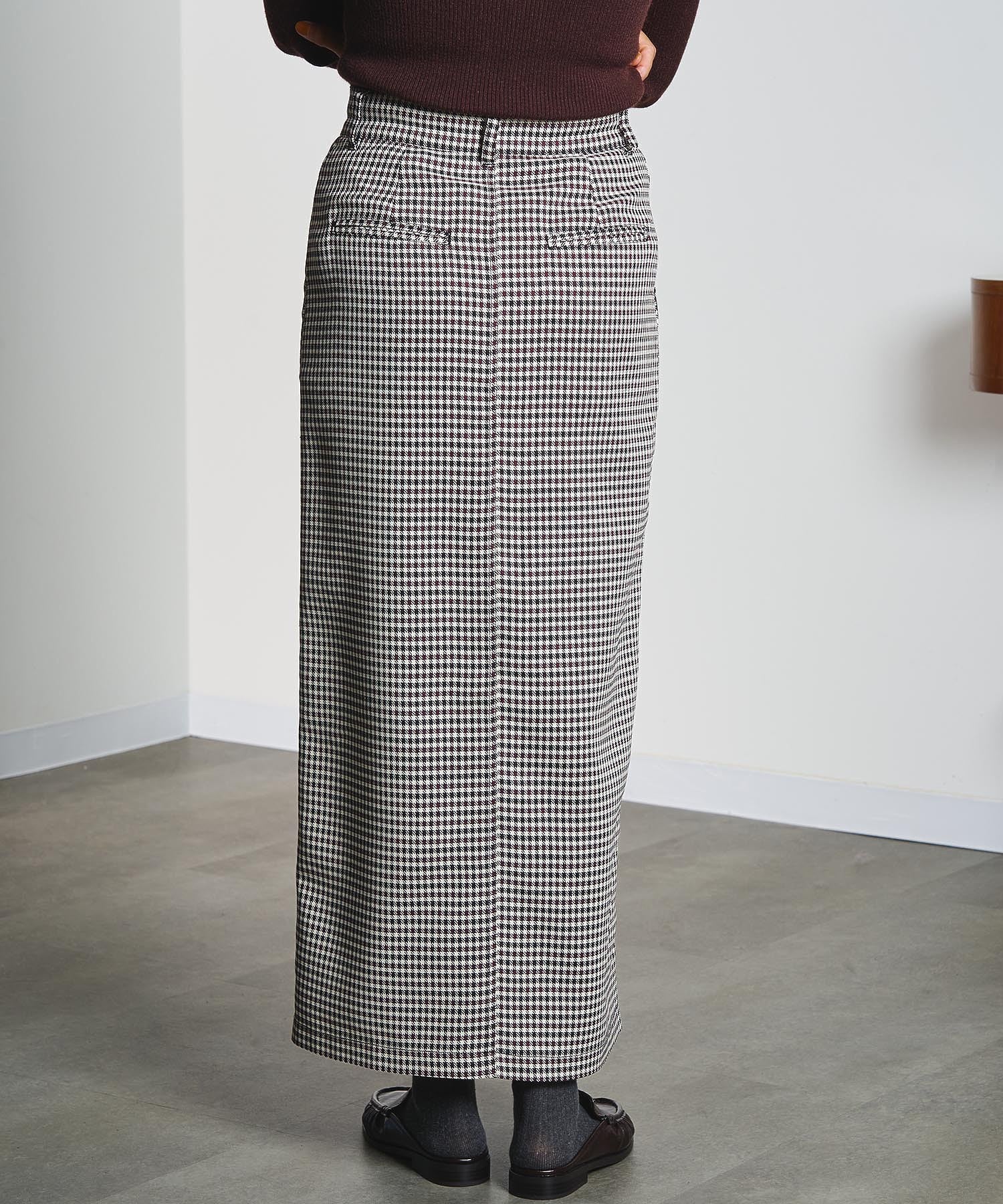 CREOLME/CHECK PENCIL SKIRT