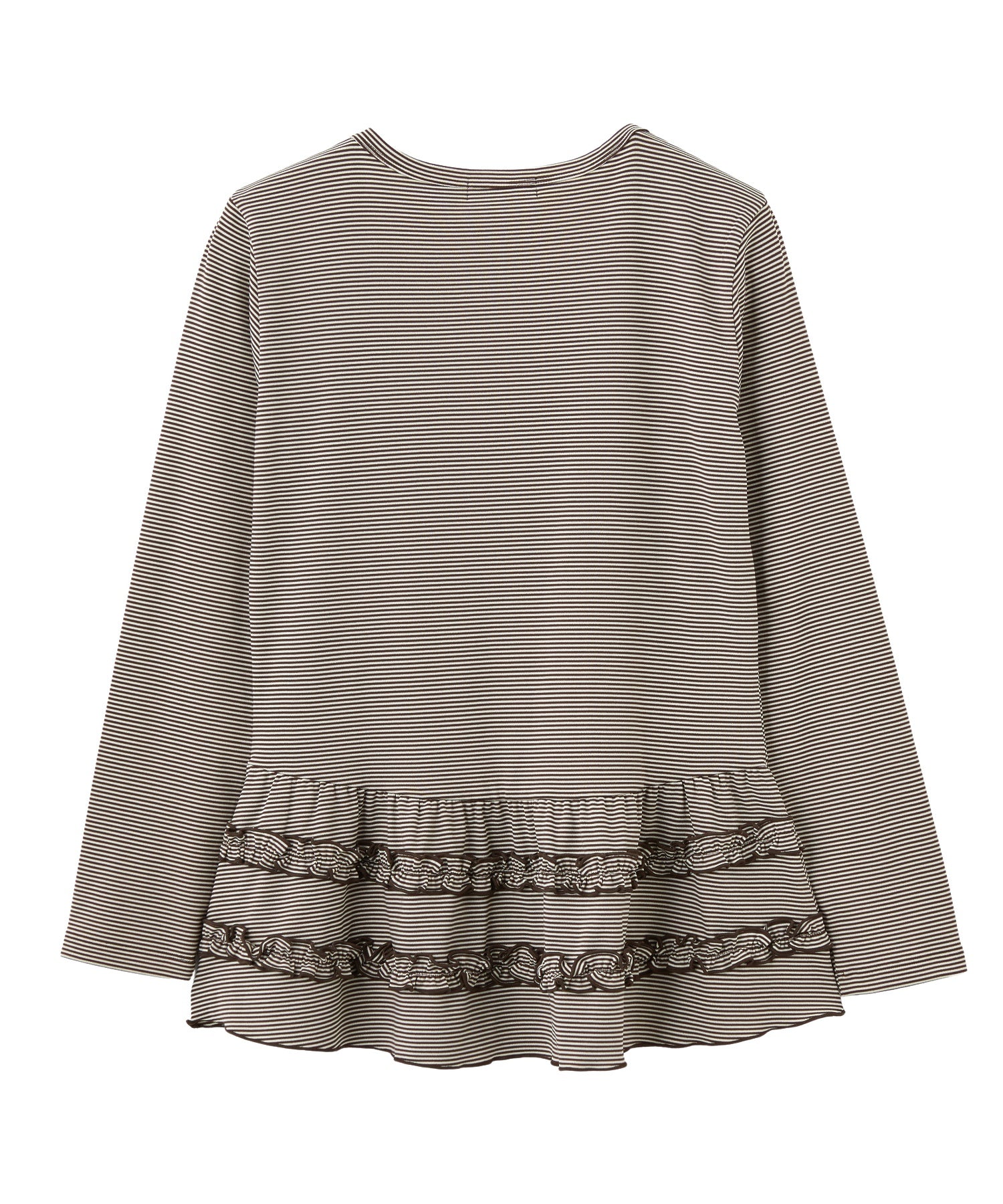 RUFFLE HEM L/S TOP
