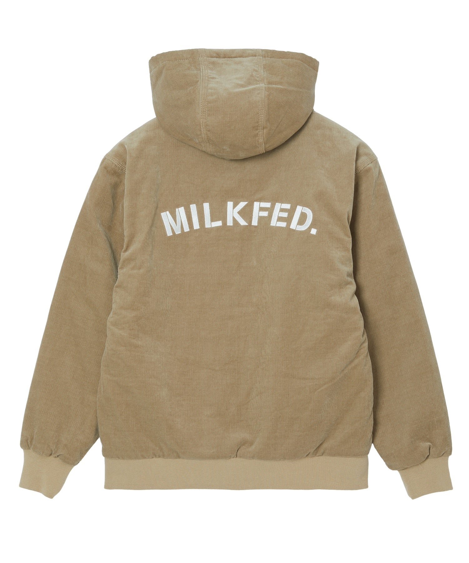 LOGO EMBROIDERED CORDUROY HOODED JACKET