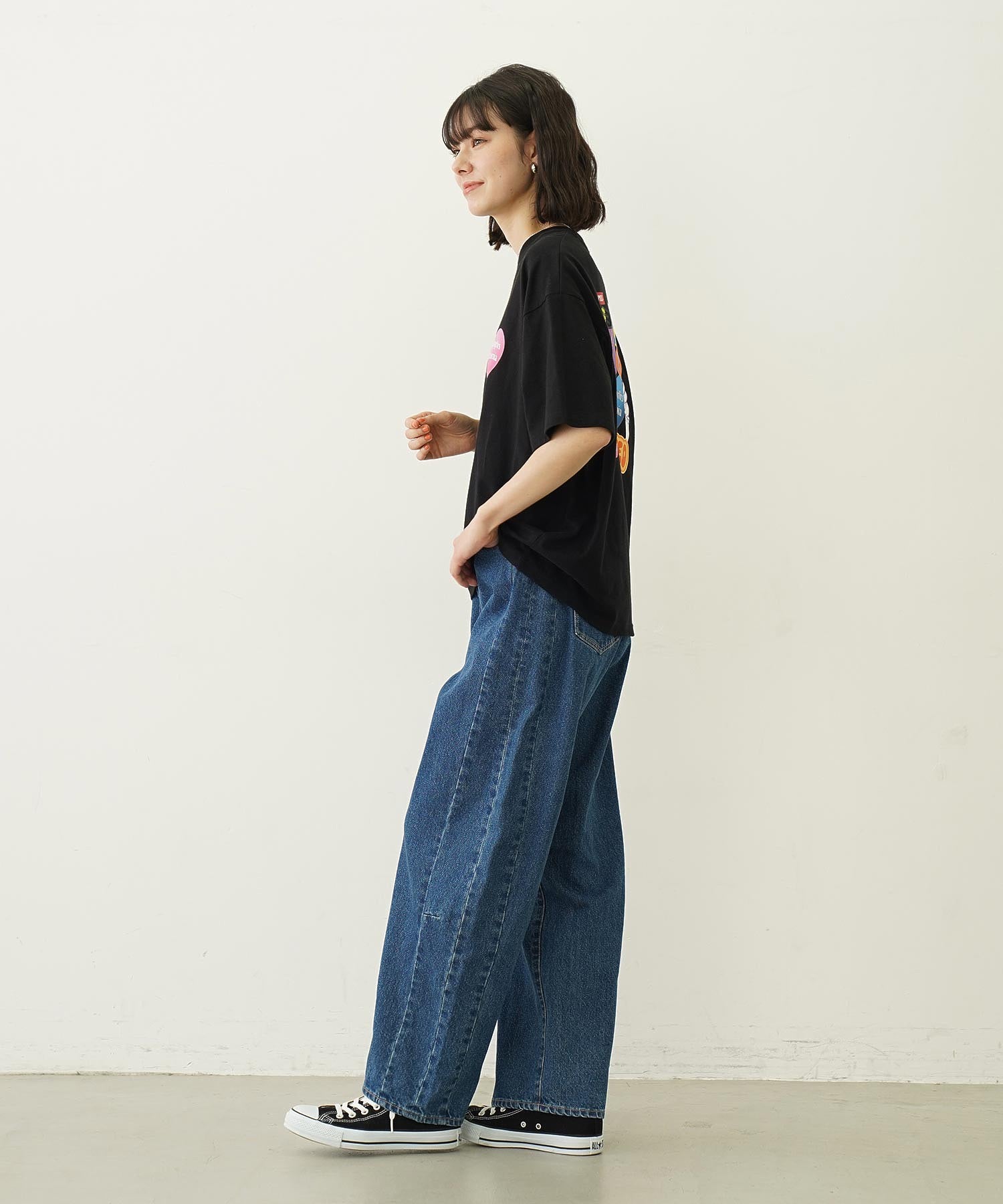 WIDE LEG DENIM PANTS