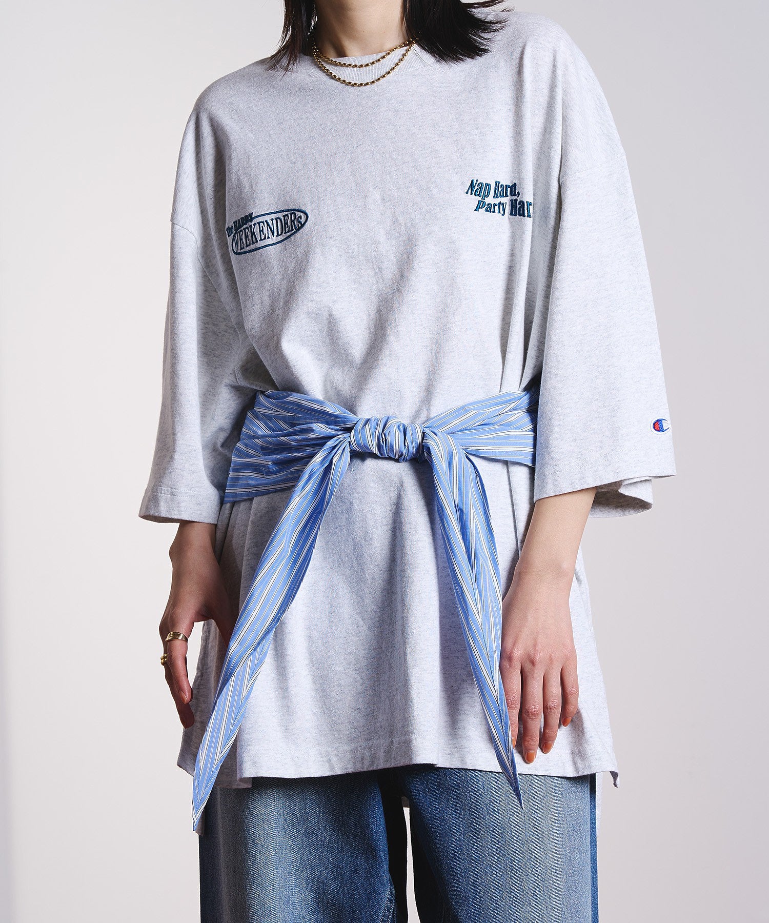 GENE HEAVENS/BUST AND WAIST 3WAY TIE SHIRT