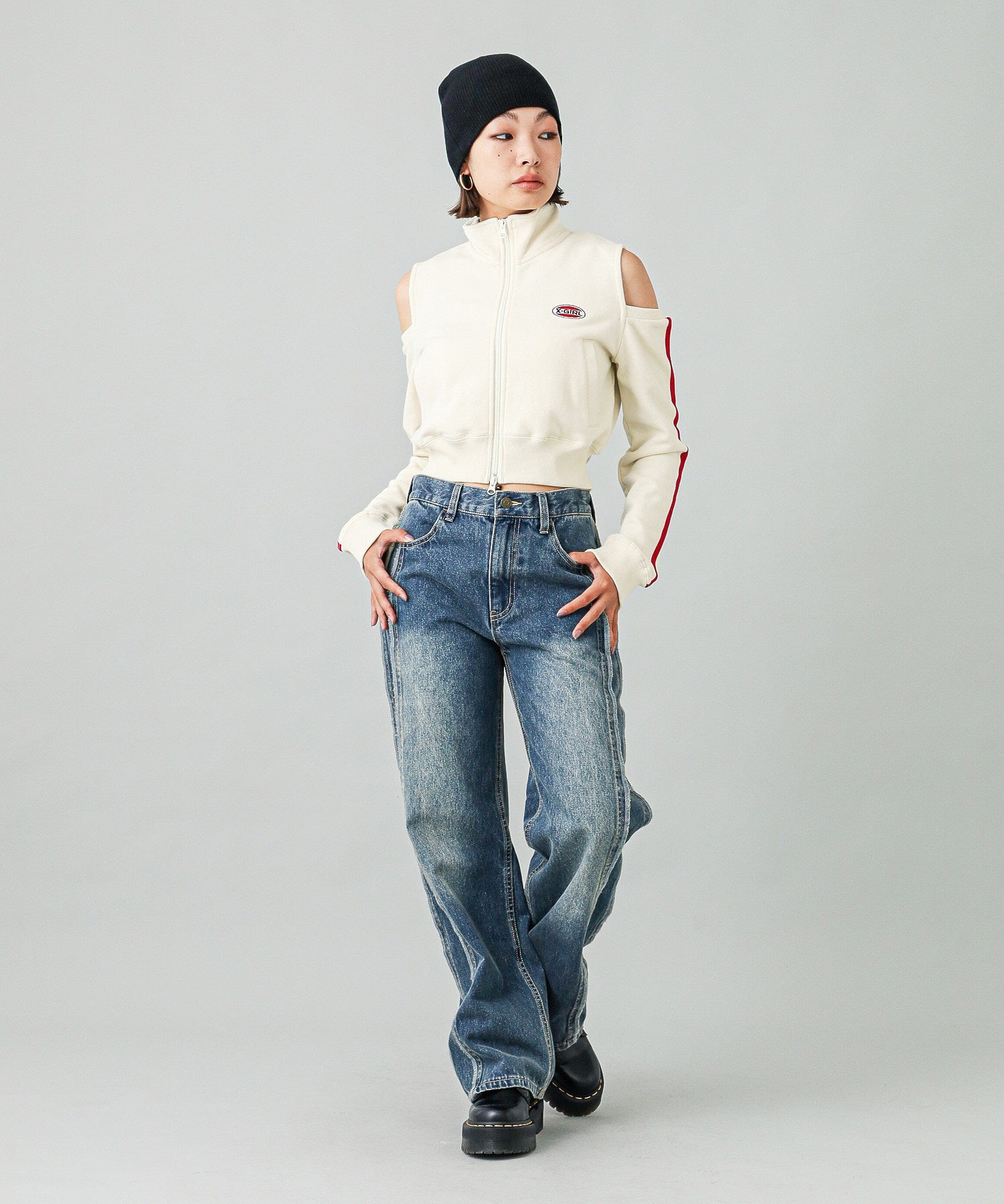 SIDE STRIPE DENIM PANTS