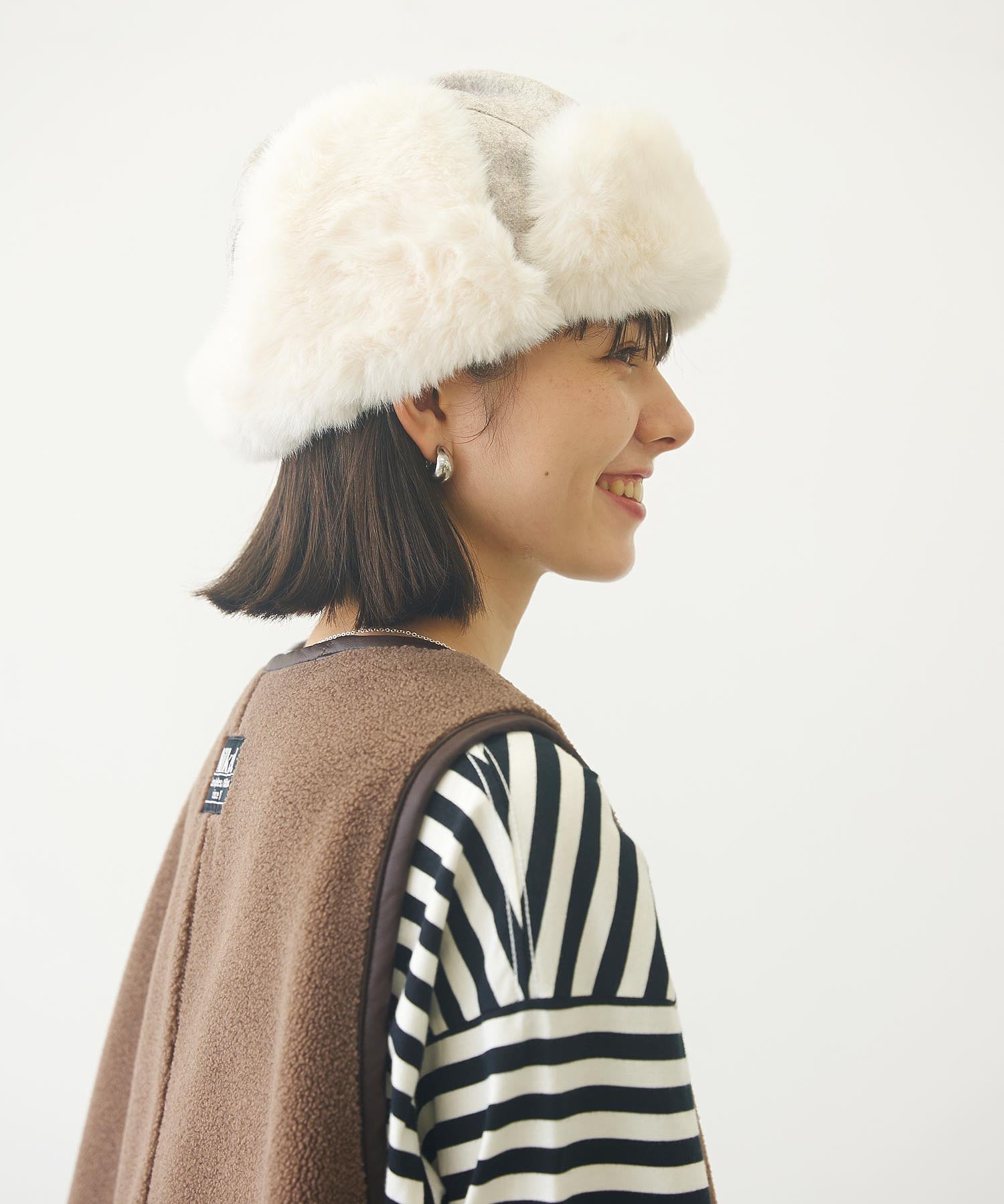 FAUX FUR FLIGHT HAT