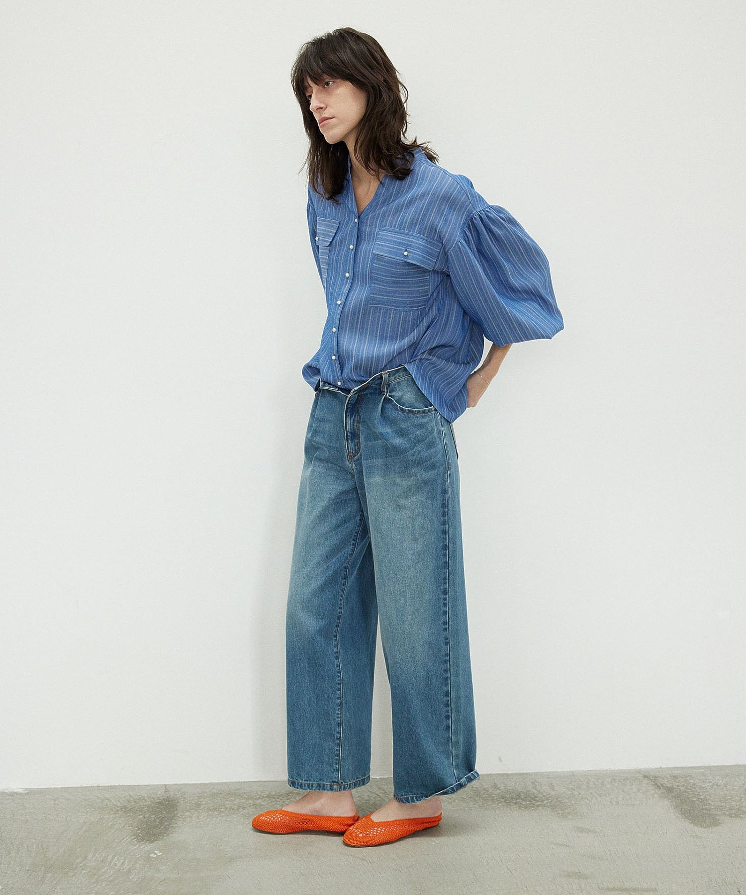 GENE HEAVENS/COTTON PEARL BUTTON SHIRT