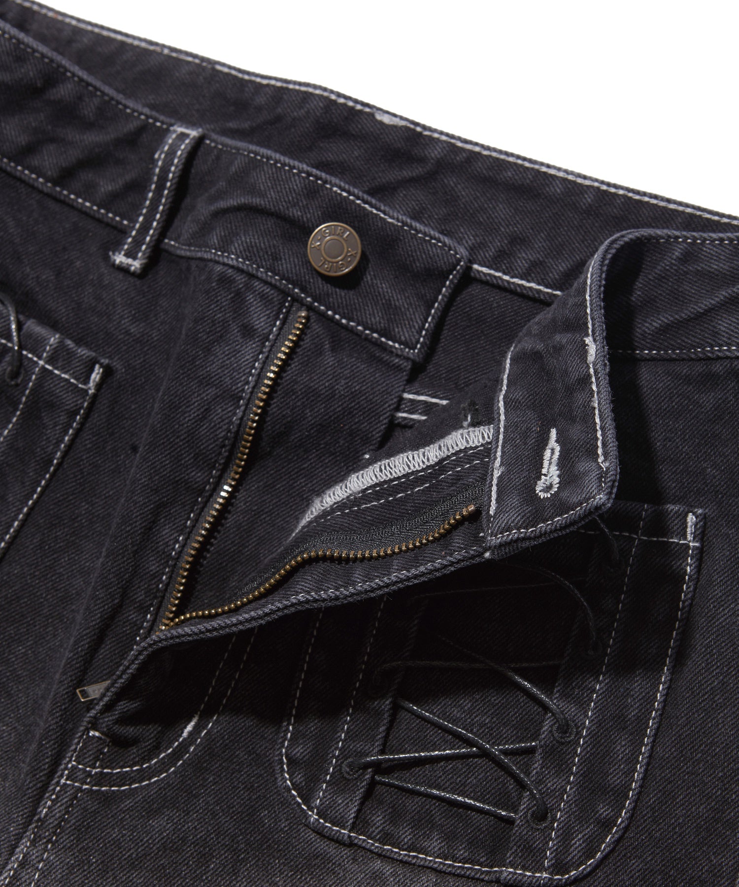 HEART POCKET FLARE DENIM PANTS