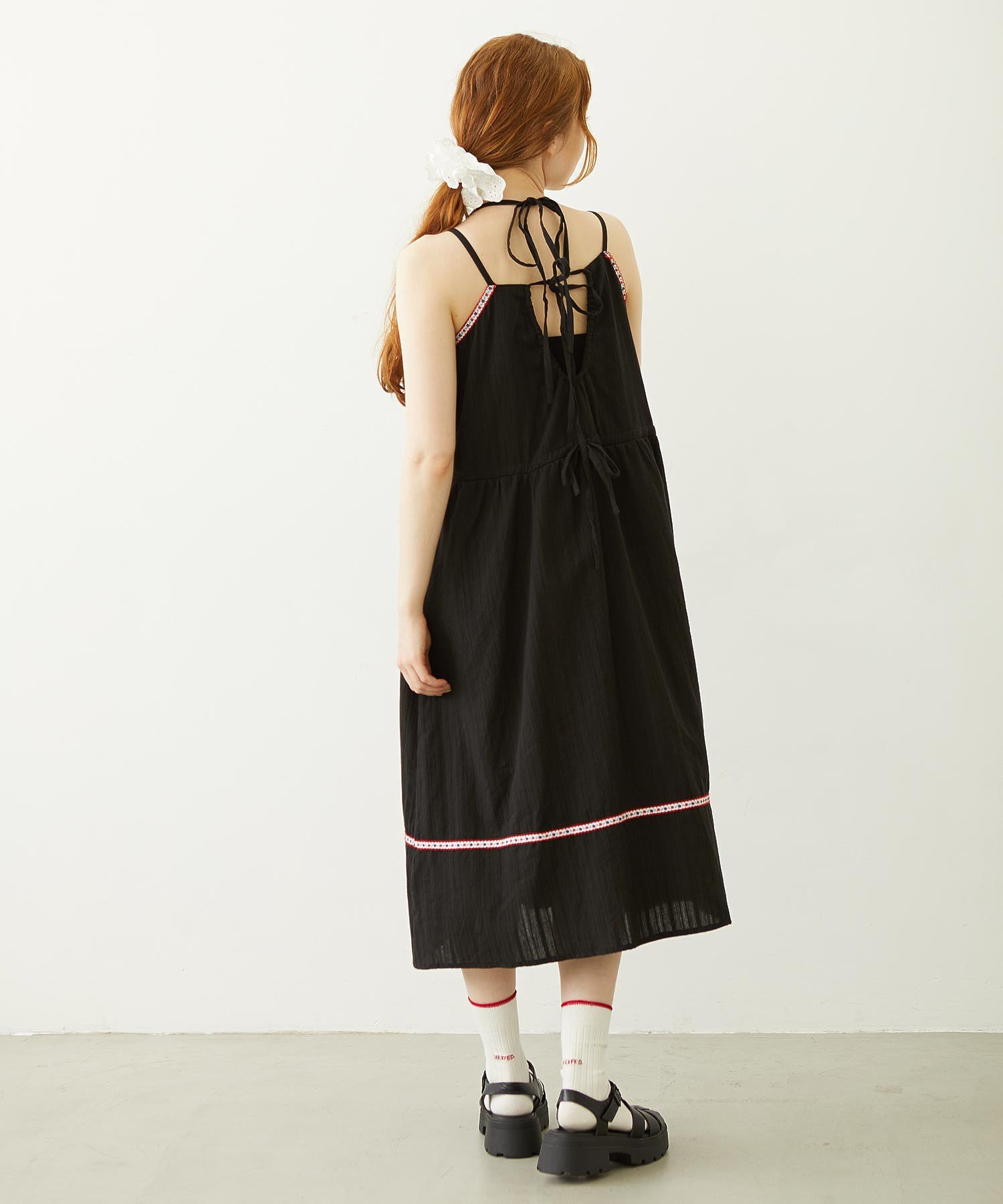 TYROLEAN TAPE CAMI DRESS