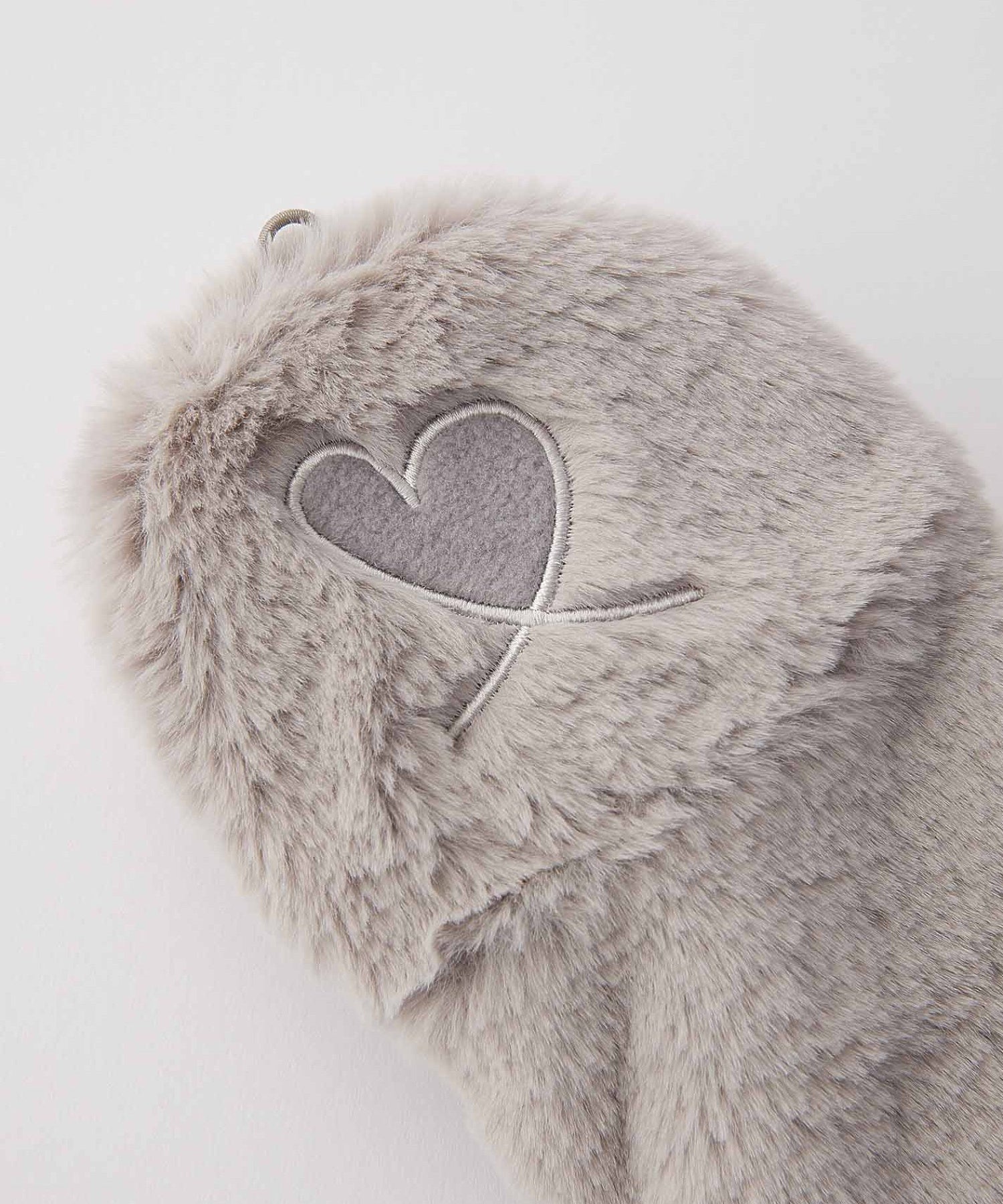 LOVE HEART FAUX FUR MITTENS