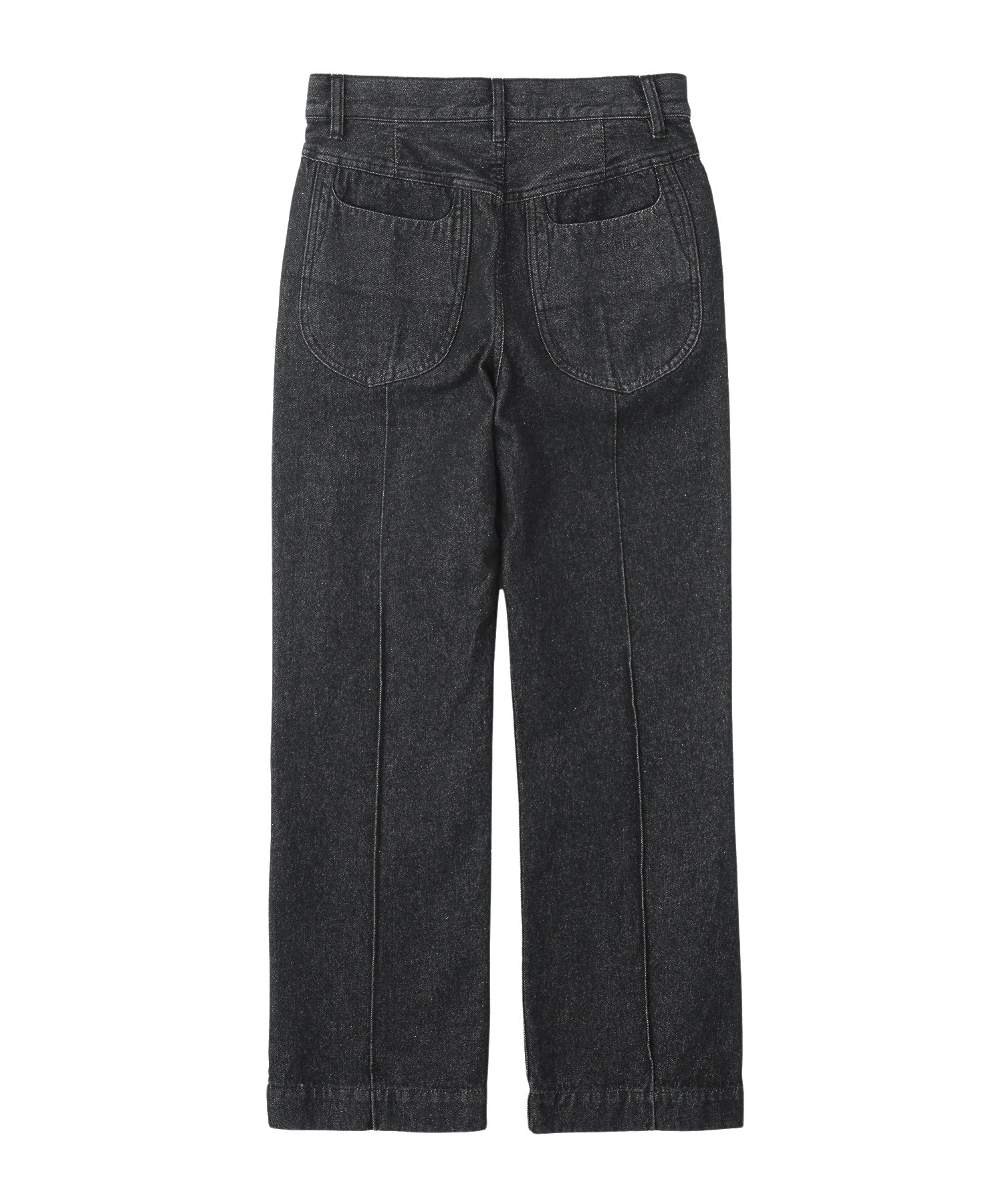 CENTER PLEAT DETAIL DENIM PANTS