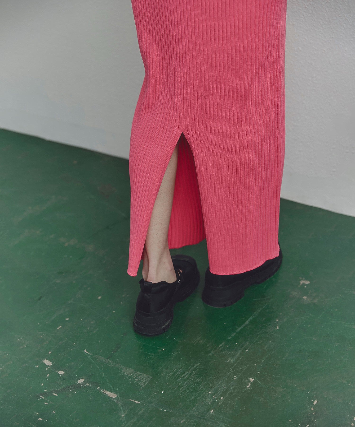 リブニットスカート