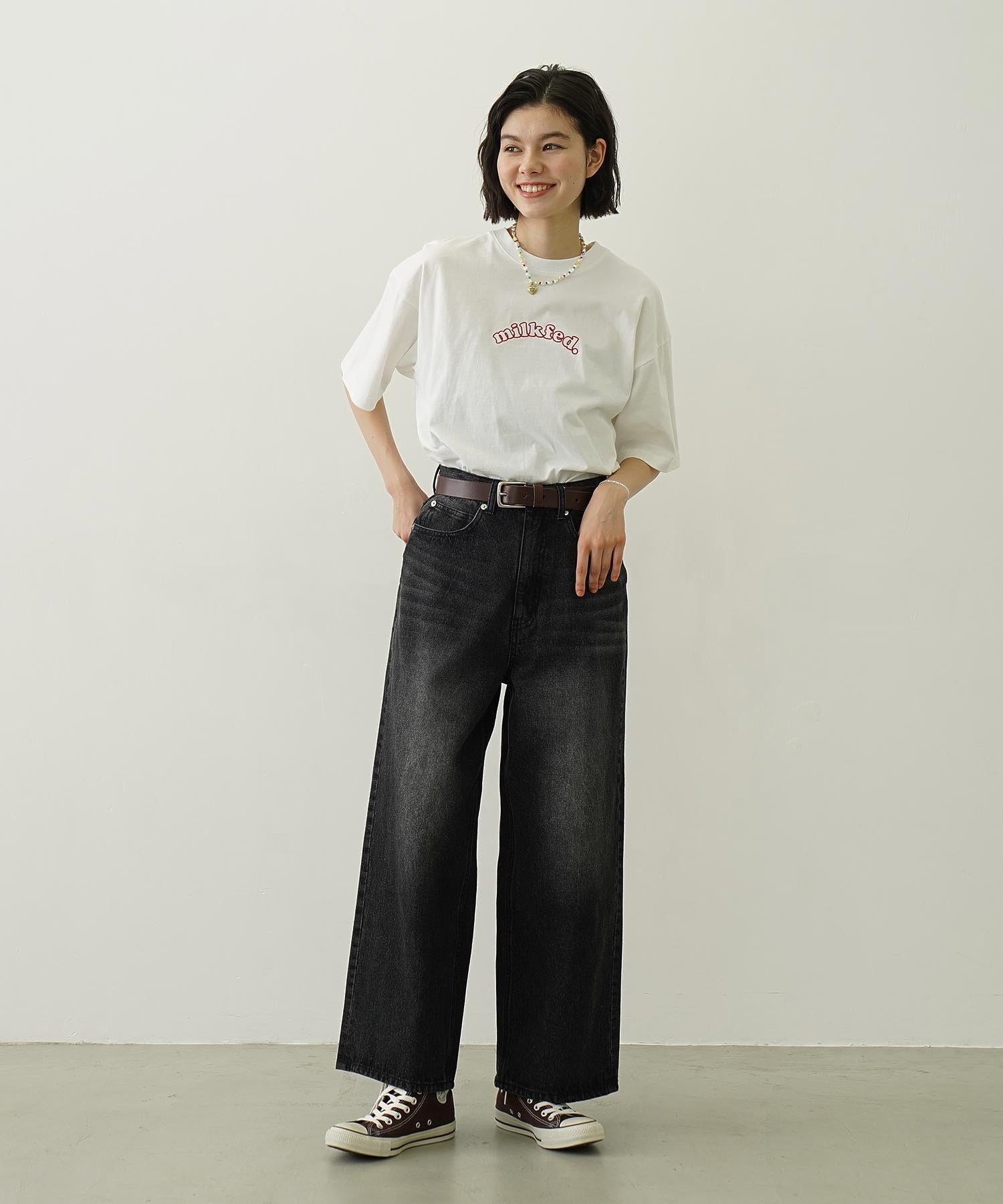 COOPER HEART WIDE DENIM PANTS