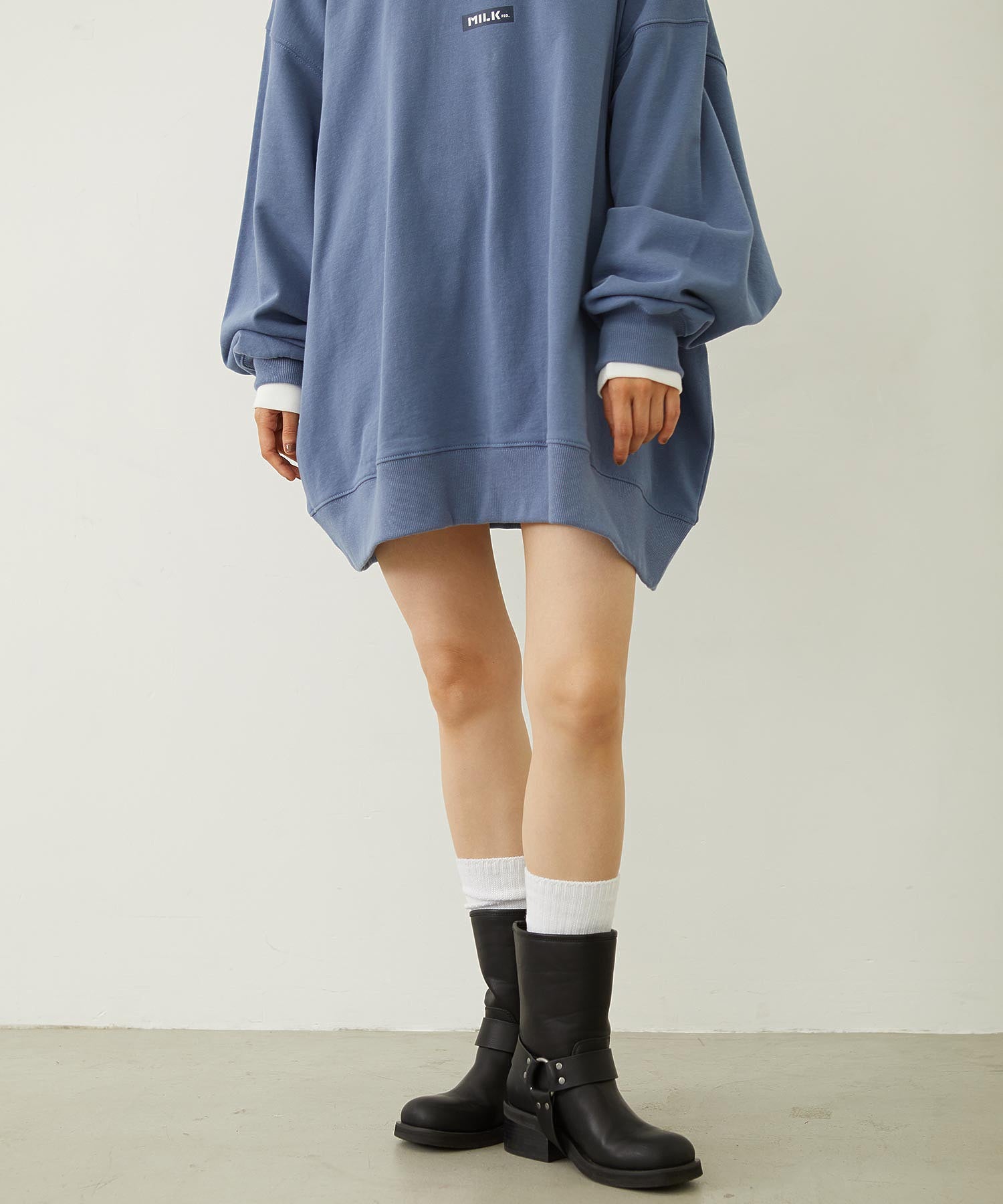 STENCIL AND BAR LOGO BIG SWEAT TOP