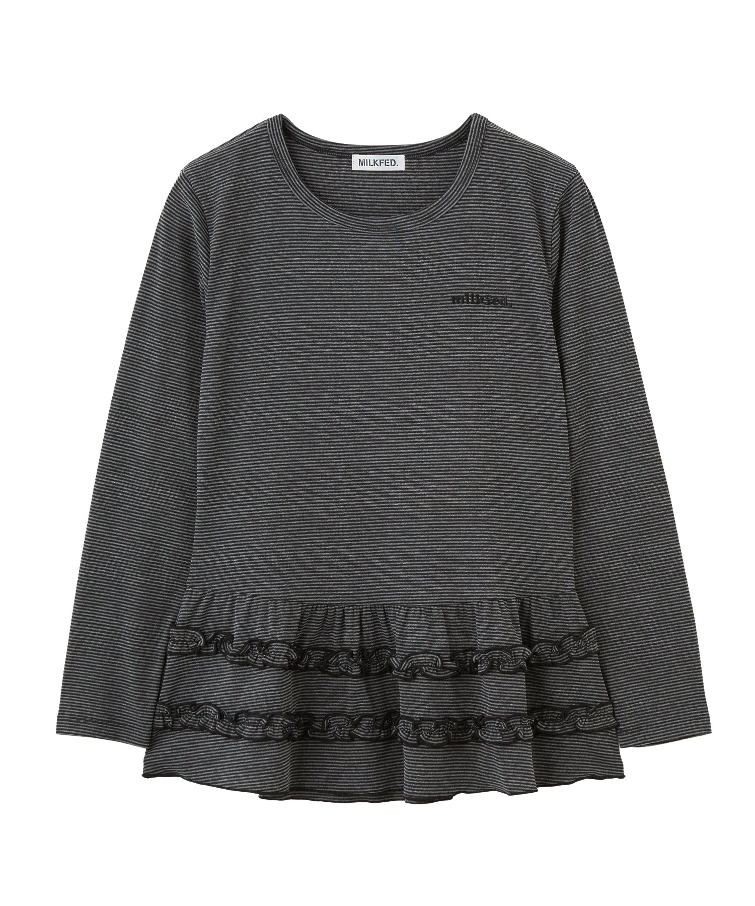 RUFFLE HEM L/S TOP