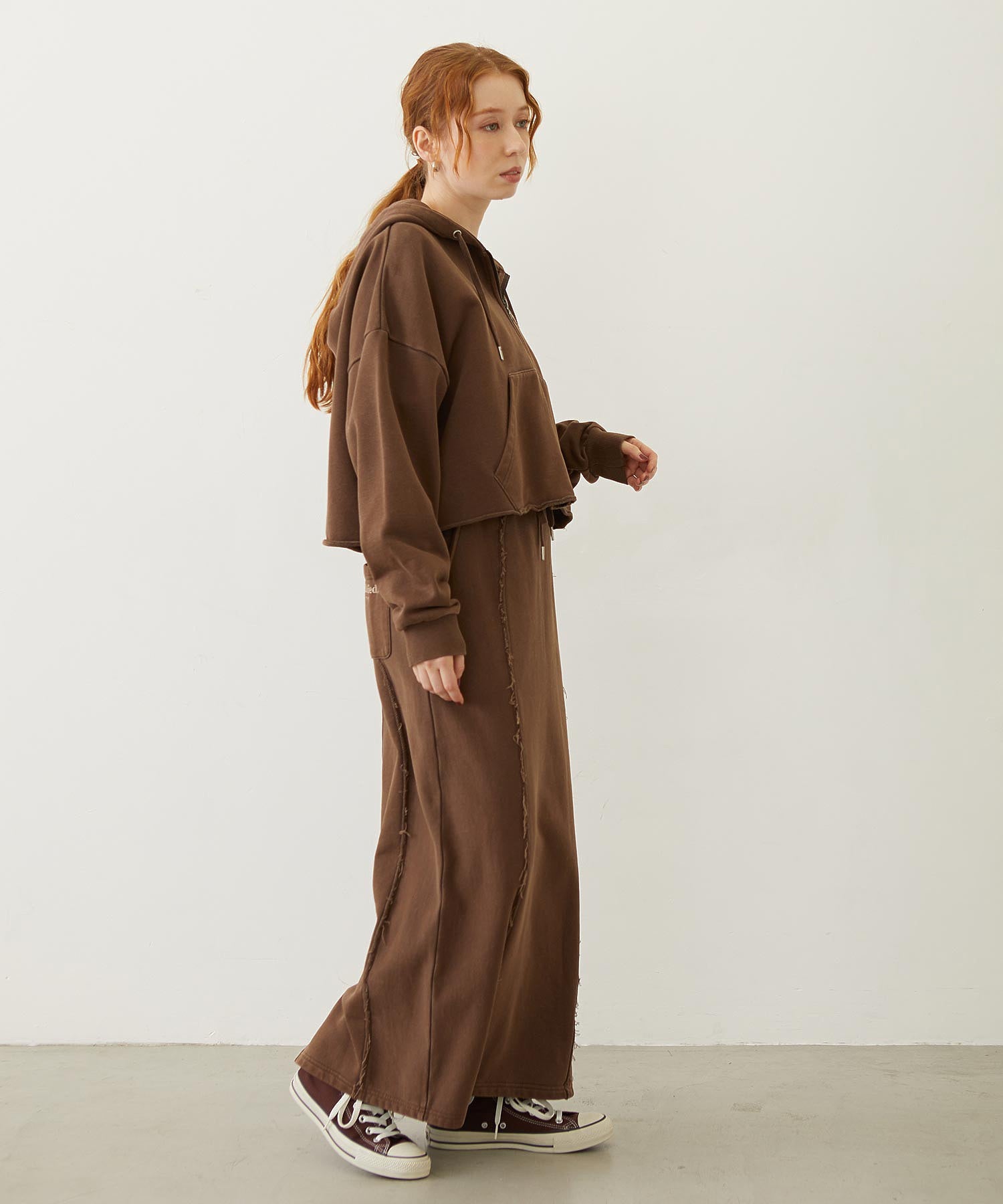 FADED SWEAT LONG SKIRT