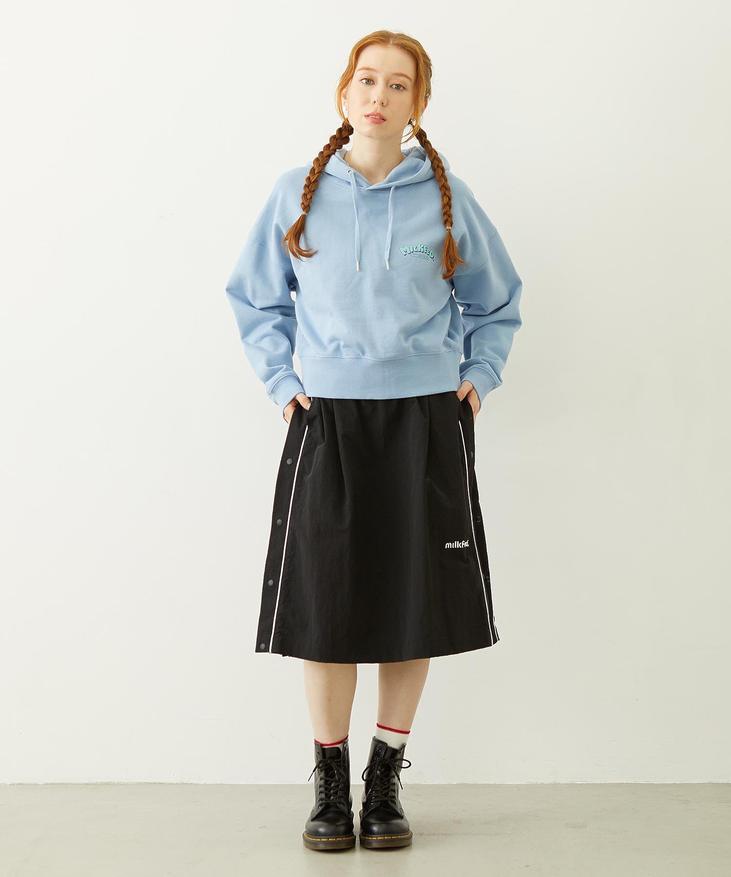 CUTOUT LOGO TRACK SKIRT