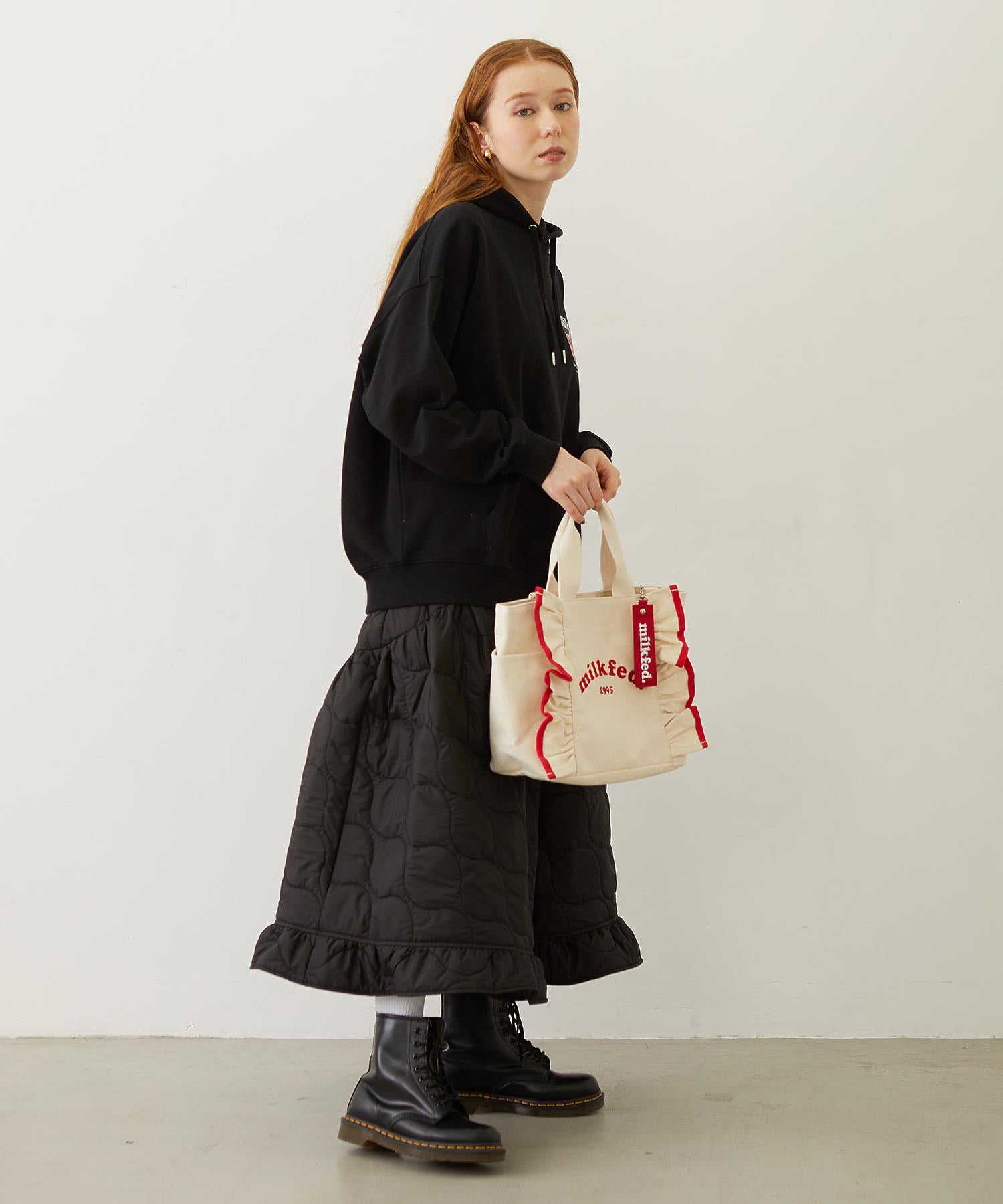 QUILTED FLARED SKIRT