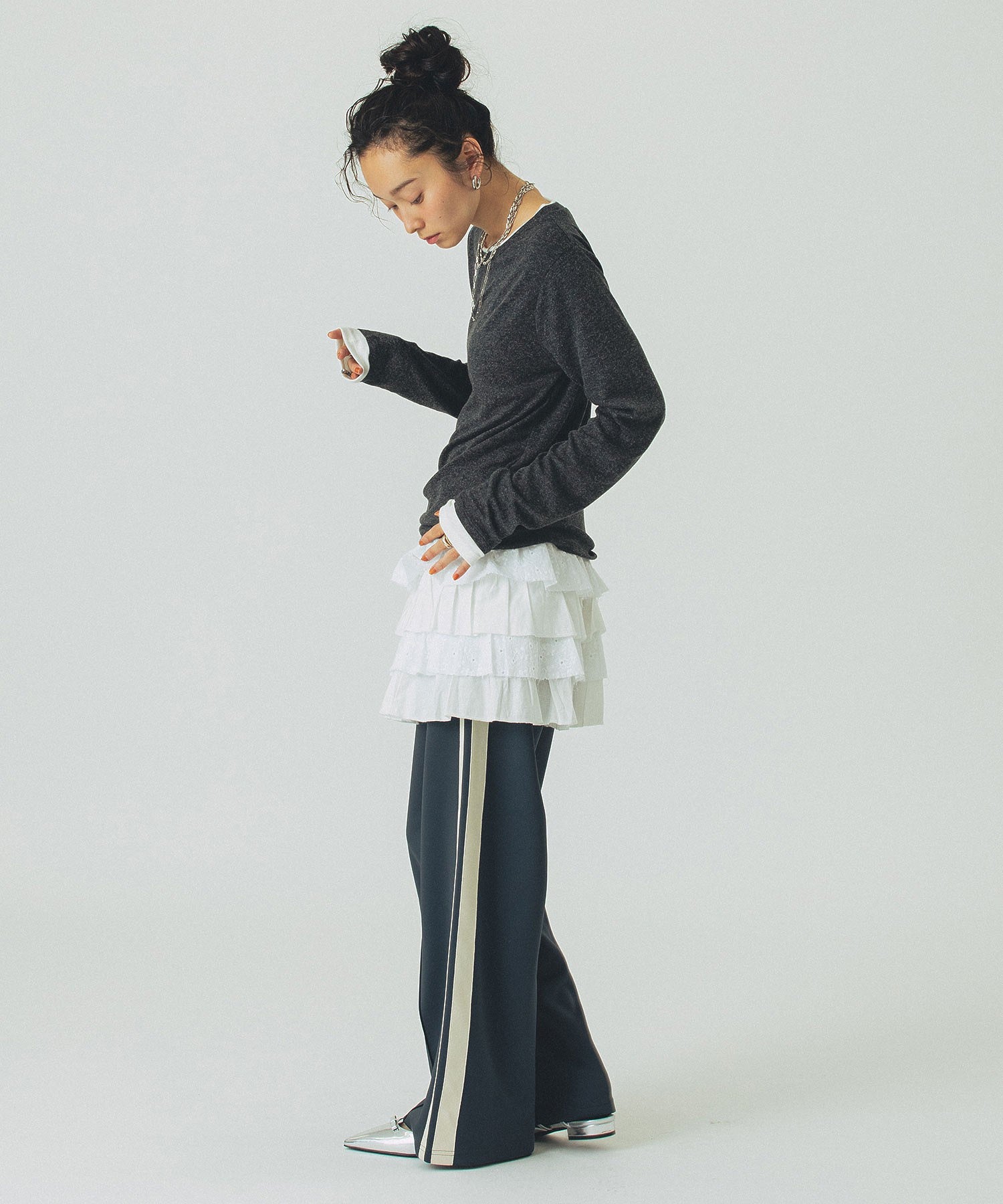 model:161cm 着用サイズ:M