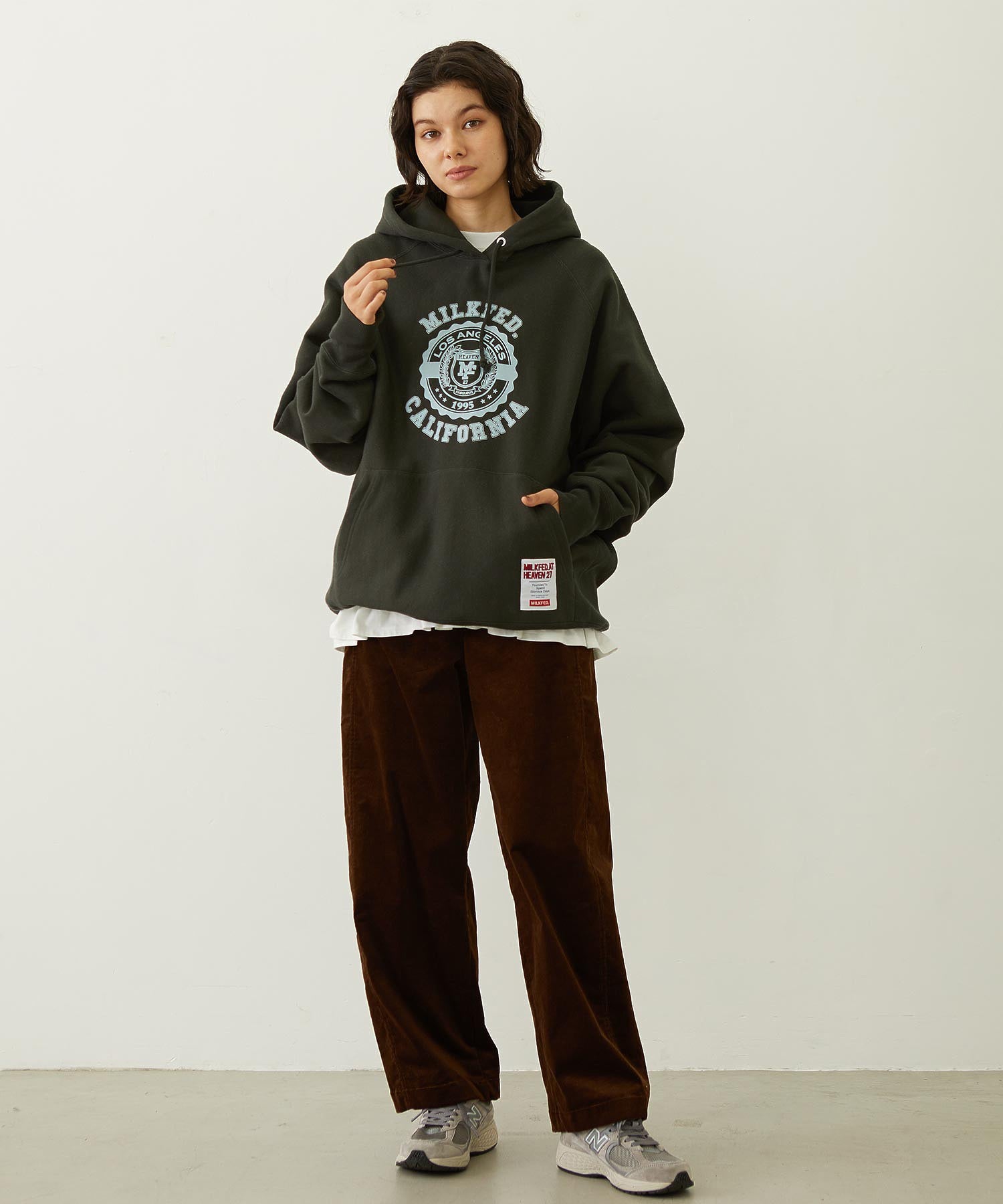 MILKFED. × CHAMPION COLLEGE LOGO SWEAT HOODIE