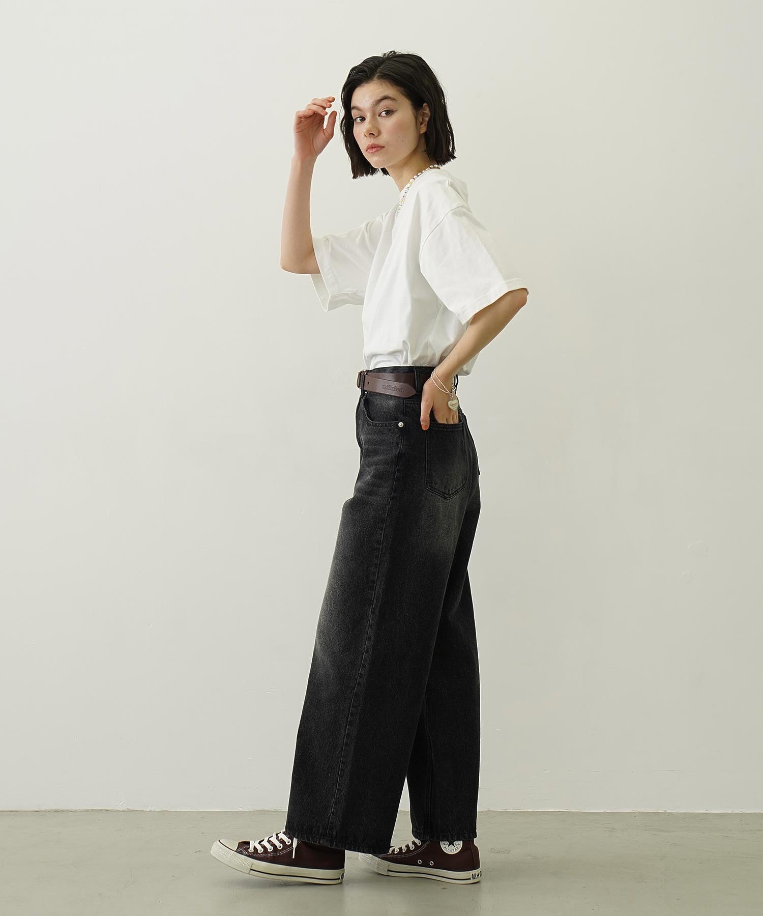 COOPER HEART WIDE DENIM PANTS