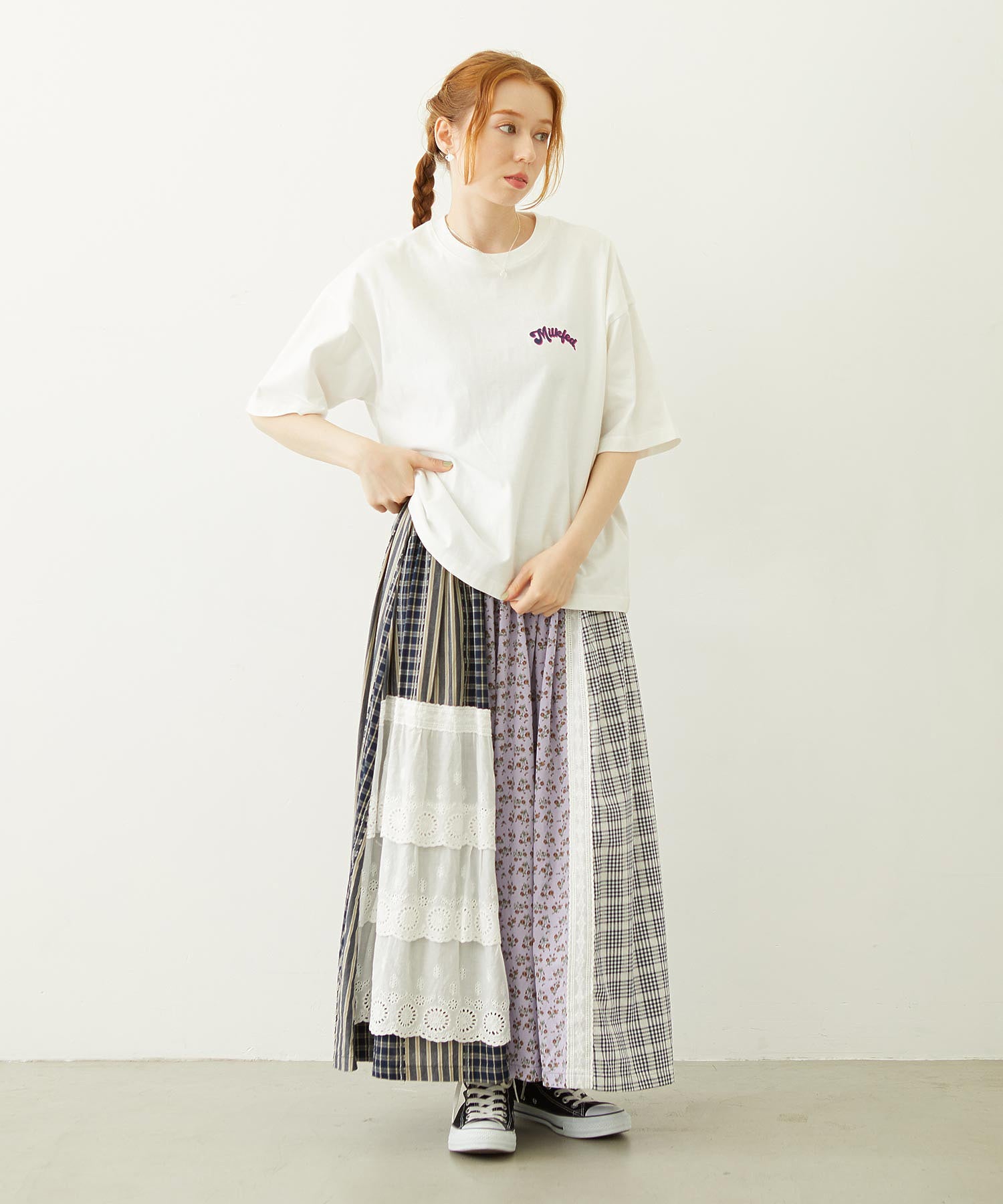 PATCHED LONG SKIRT